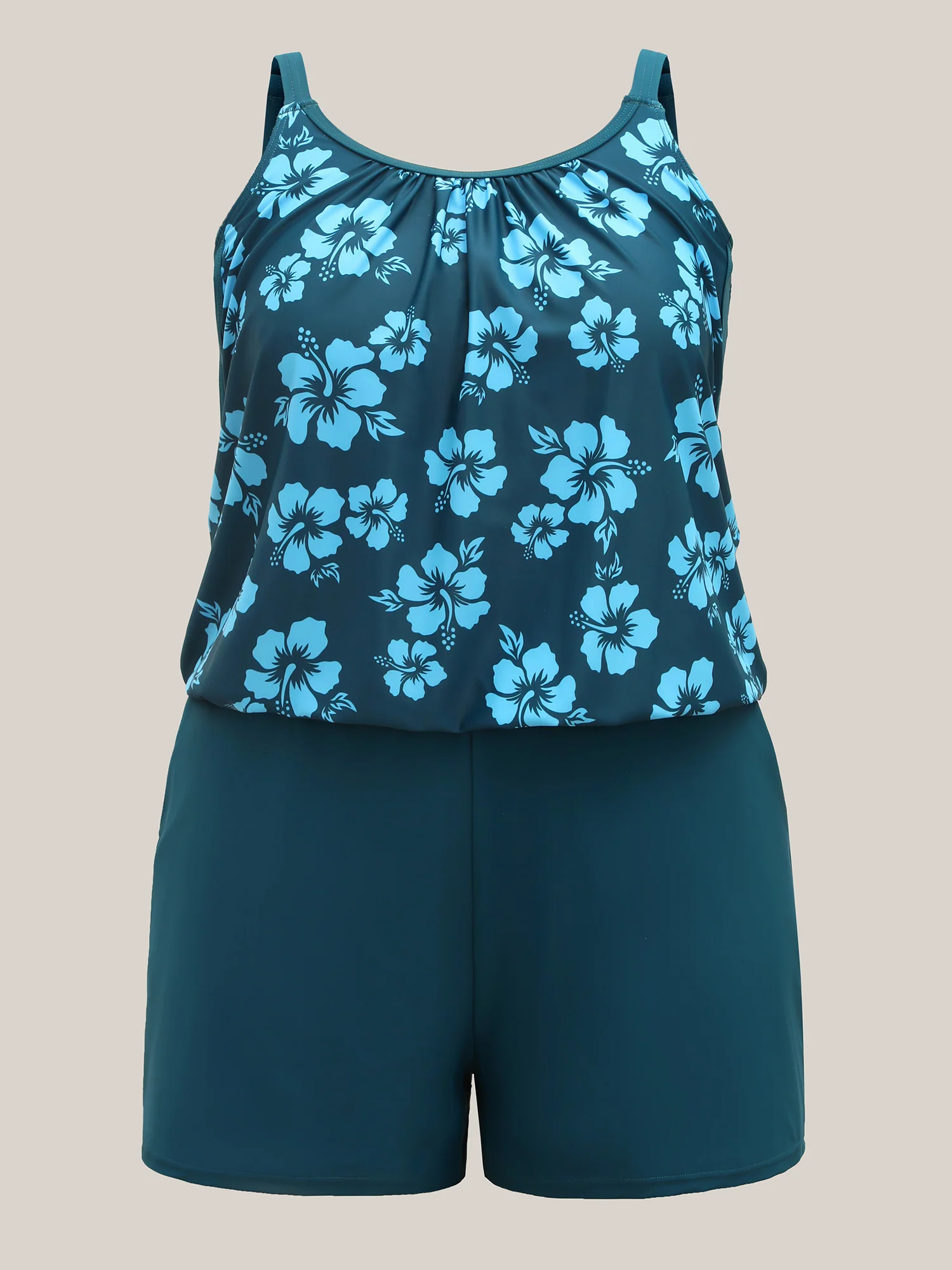 Floral Removable Cups Pocket One-Piece Swimsuit - Image 9