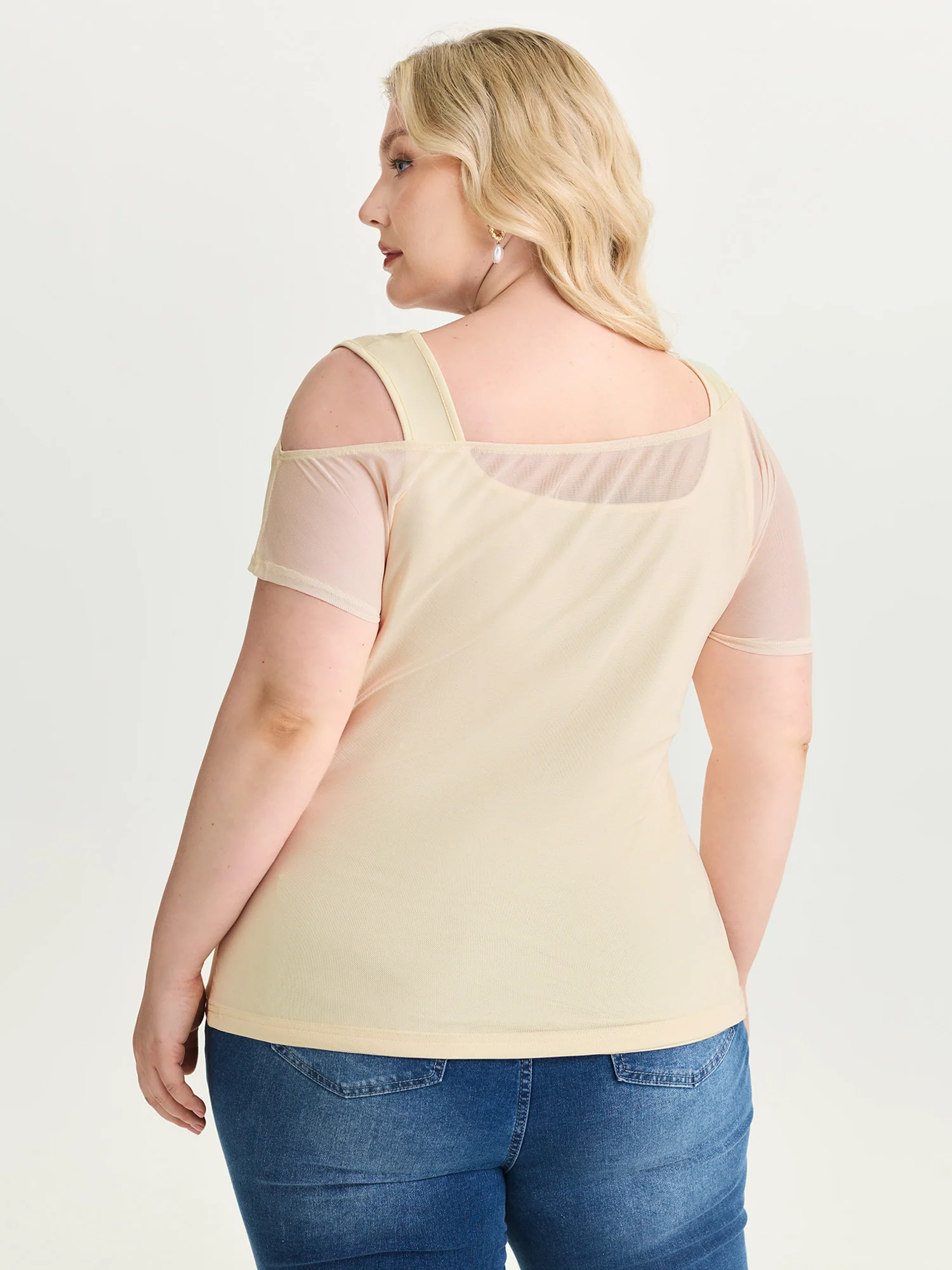 Floral Romance Mesh Layered Knit Top - Image 4