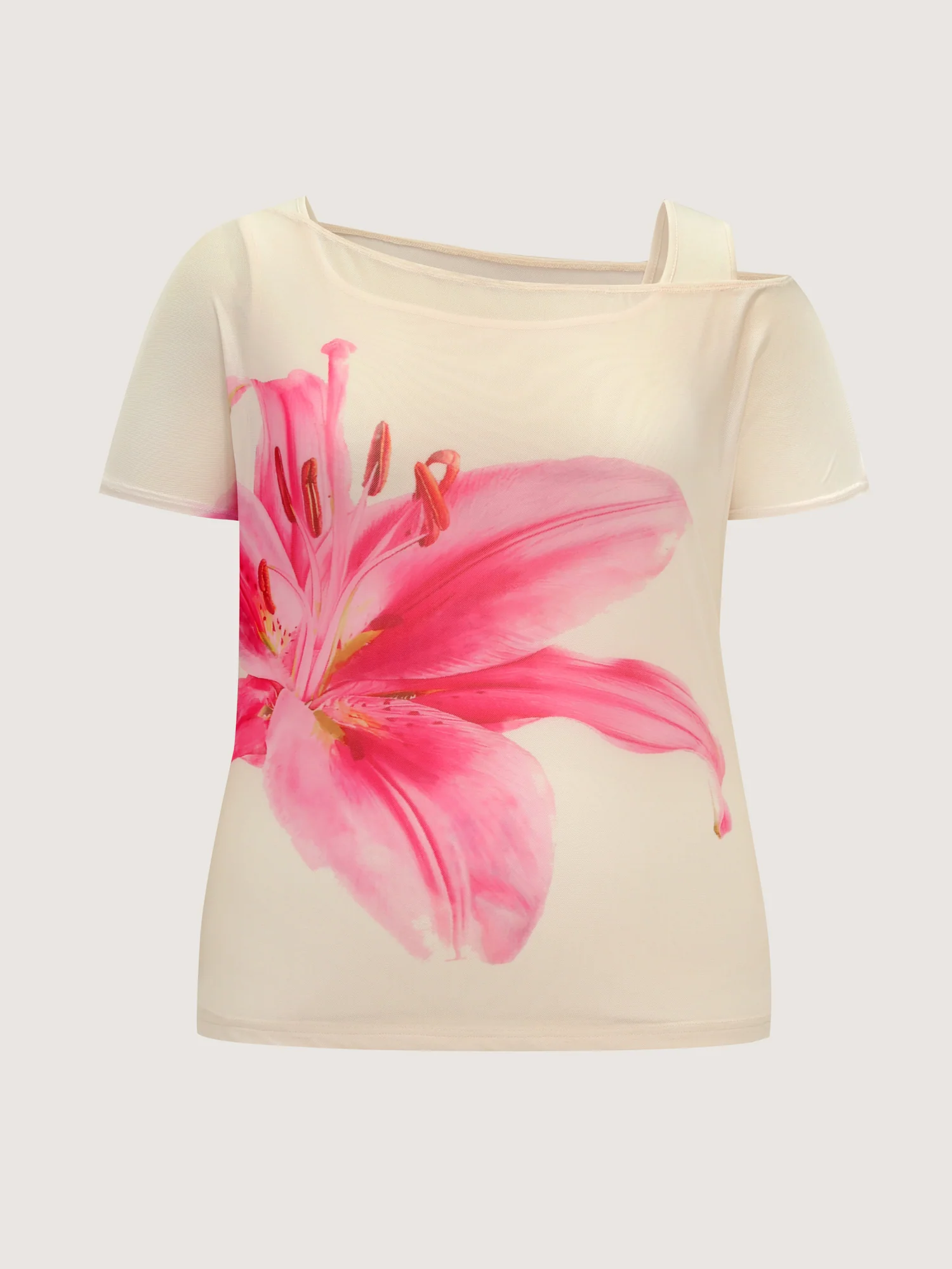 Floral Romance Mesh Layered Knit Top - Image 7