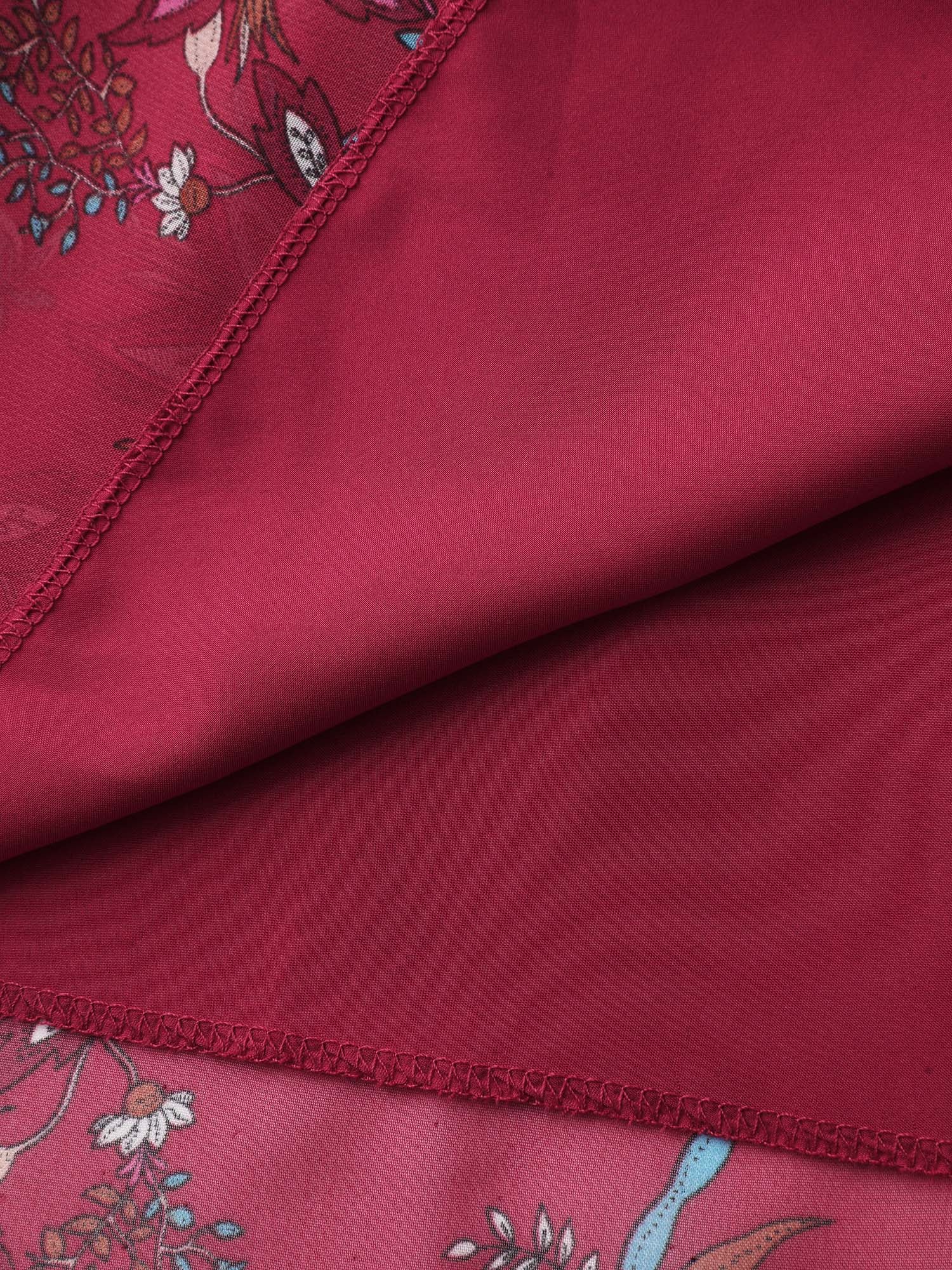 Floral Romance Shirred A-Line Midi Skirt - Image 6