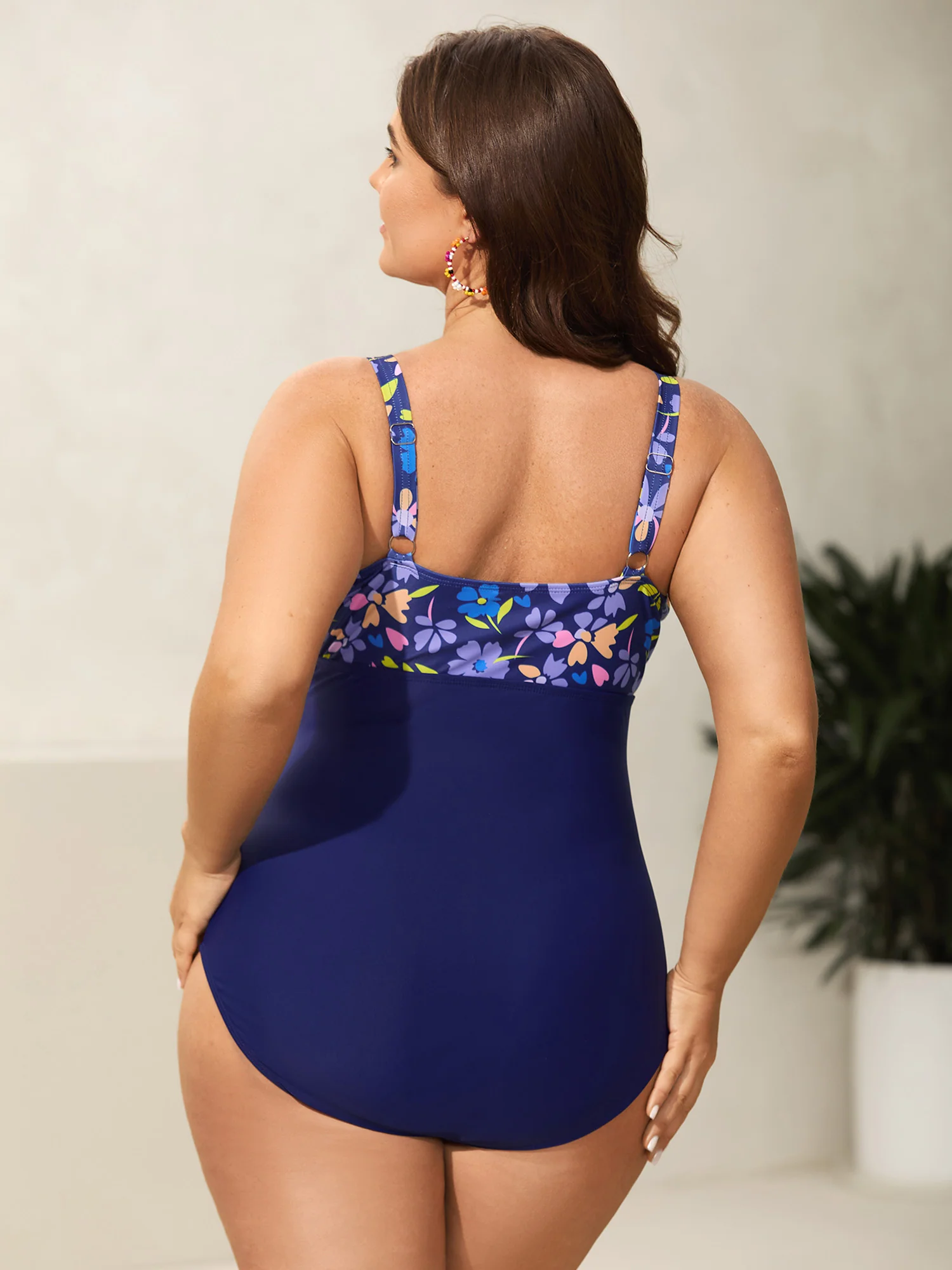 Floral Ruffled Belted One-Piece Swimsuit - Image 2