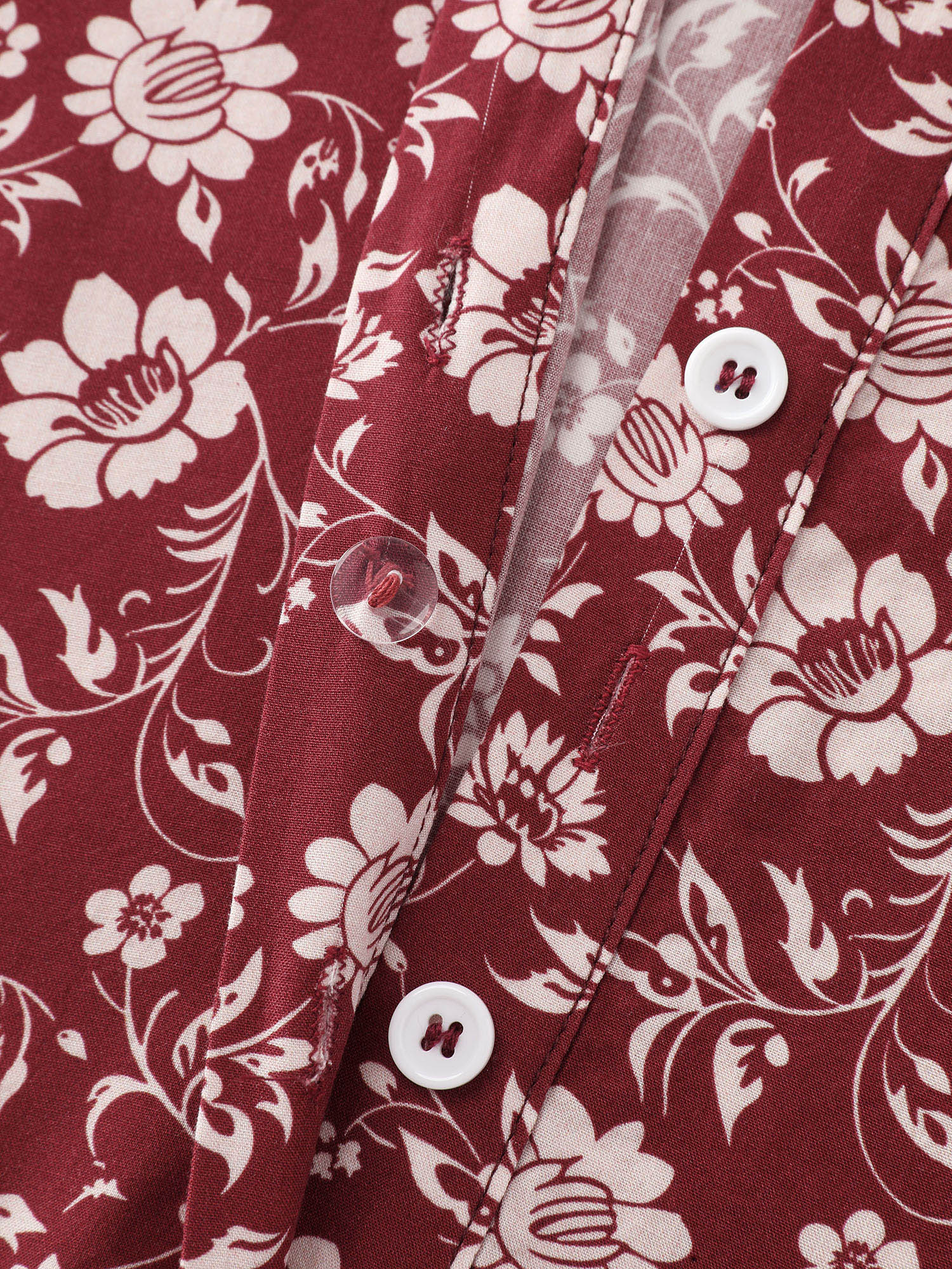 Floral Ruffled Collar Button Down Blouse - Image 5
