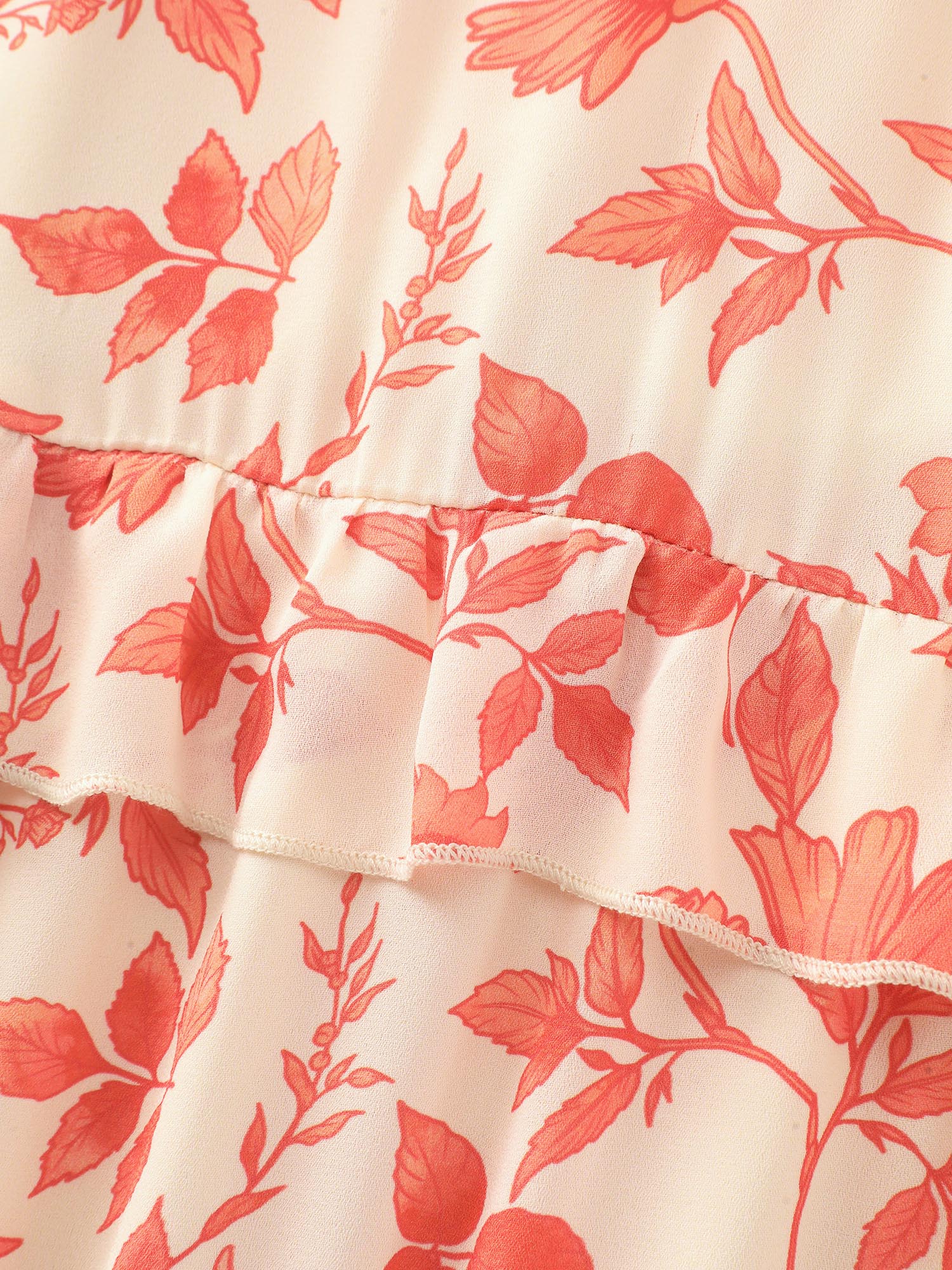 Floral Ruffled Edge Tiered Maxi Dress - Image 5
