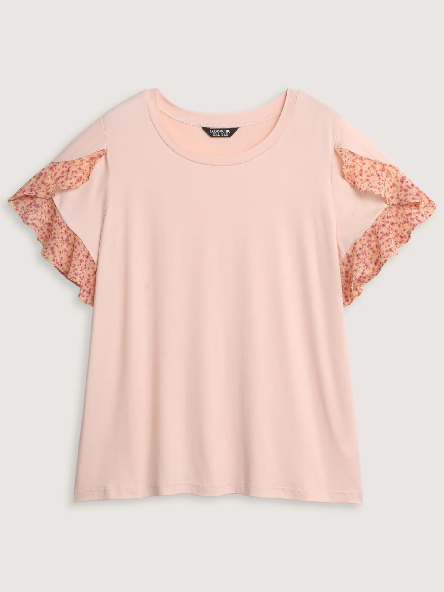 Floral Ruffled Sleeve Knit Top - Image 6