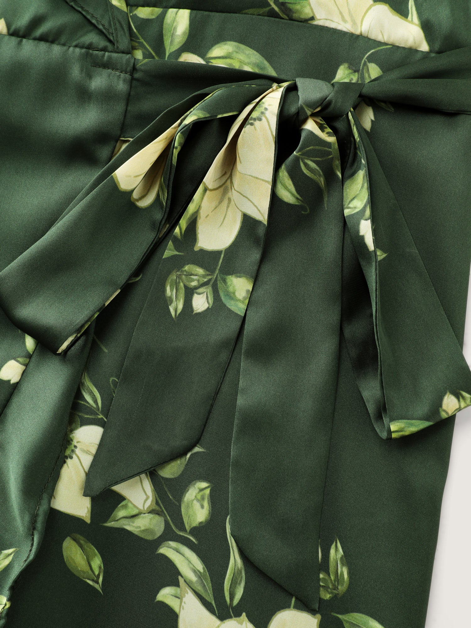 Floral Ruffled Wrap High-Low Hem Midi Dress - Image 6