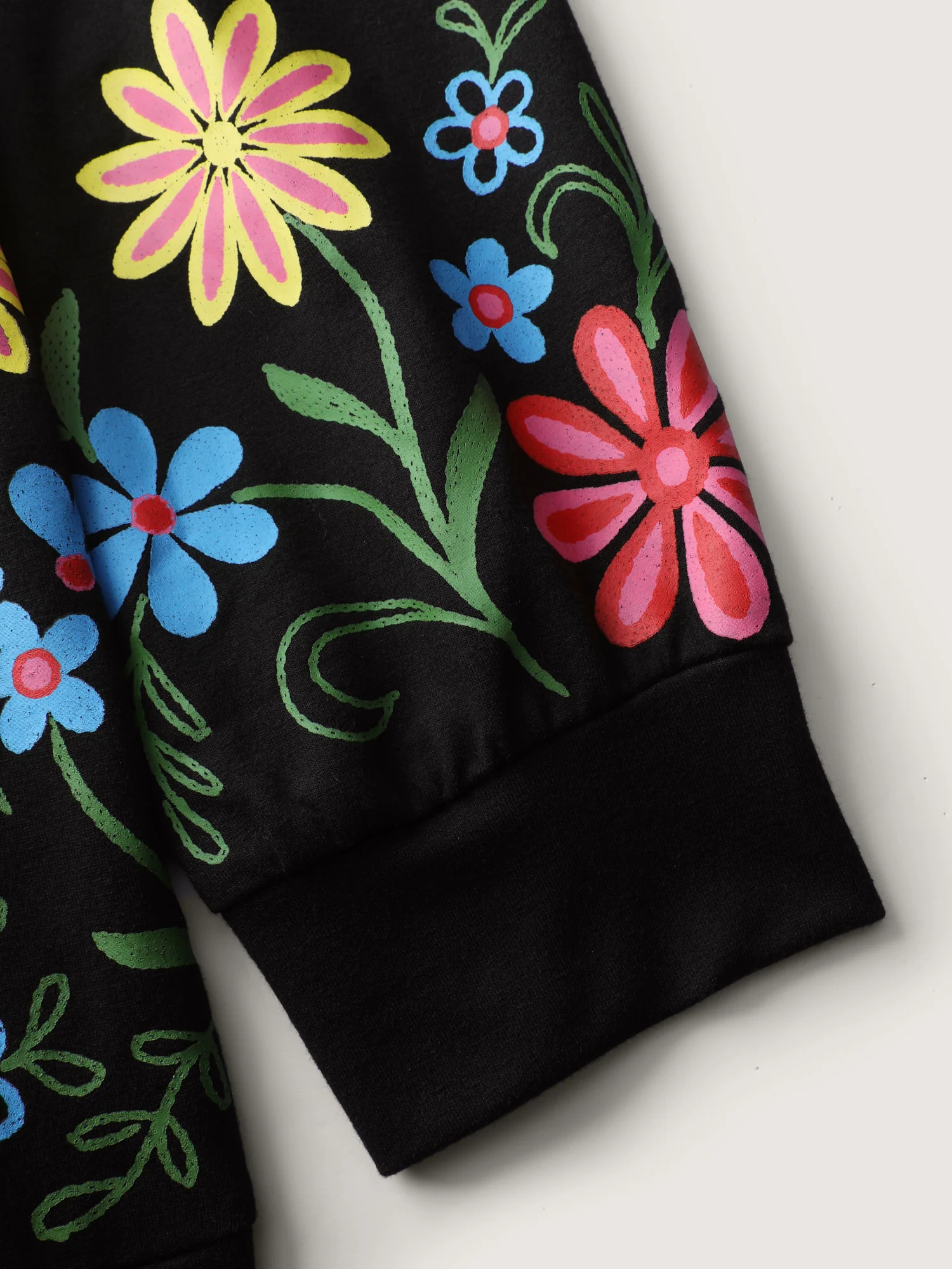 Floral Sheer Lined Contrast Sweatshirt - Image 6