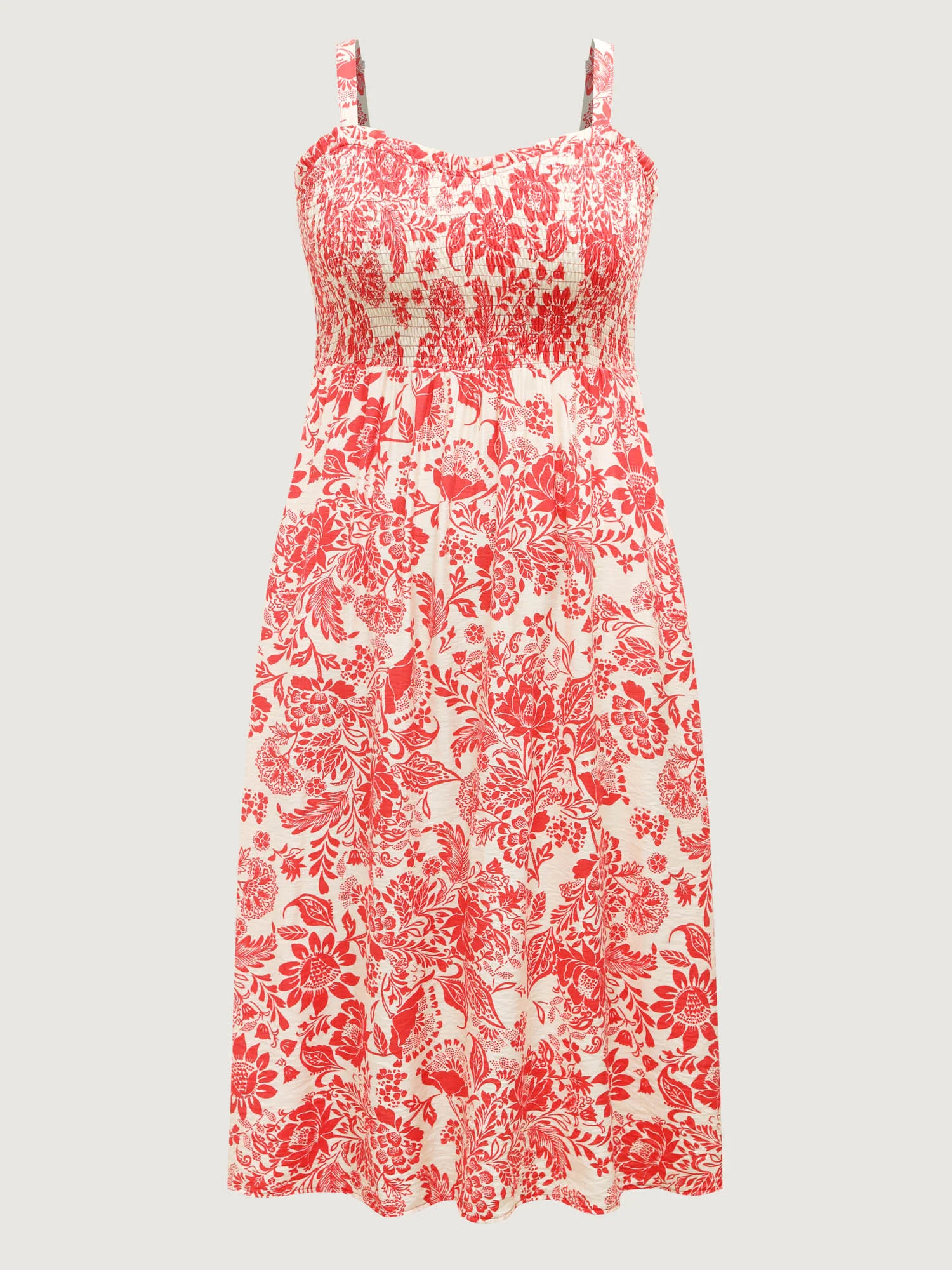 Floral Shirred Ruffled Cami Maxi Dress - Image 7