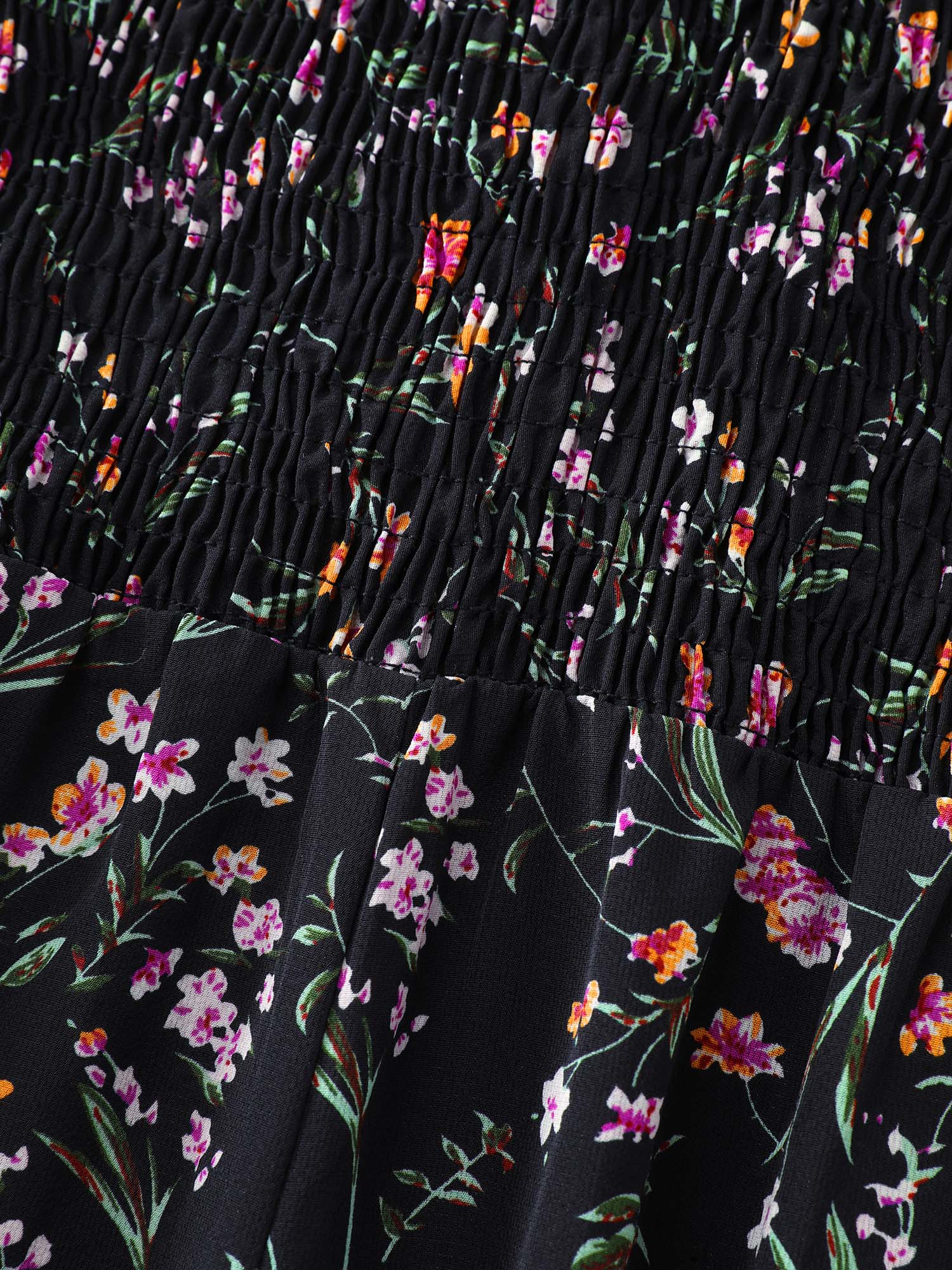 Floral Shirred Waist-Defining Jumpsuit - Image 6