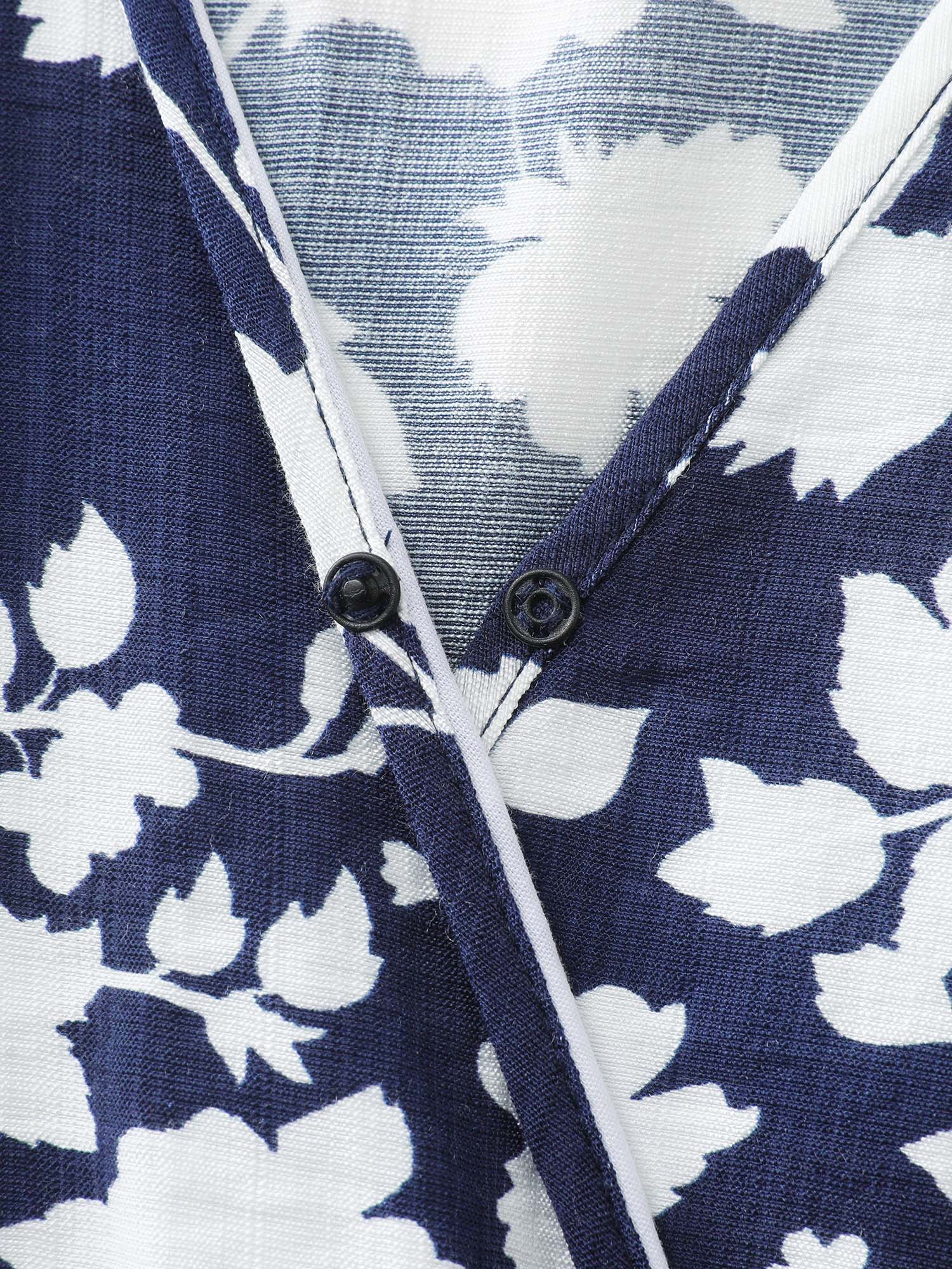 Floral Shirred Waist Pockets Maxi Dress - Image 7