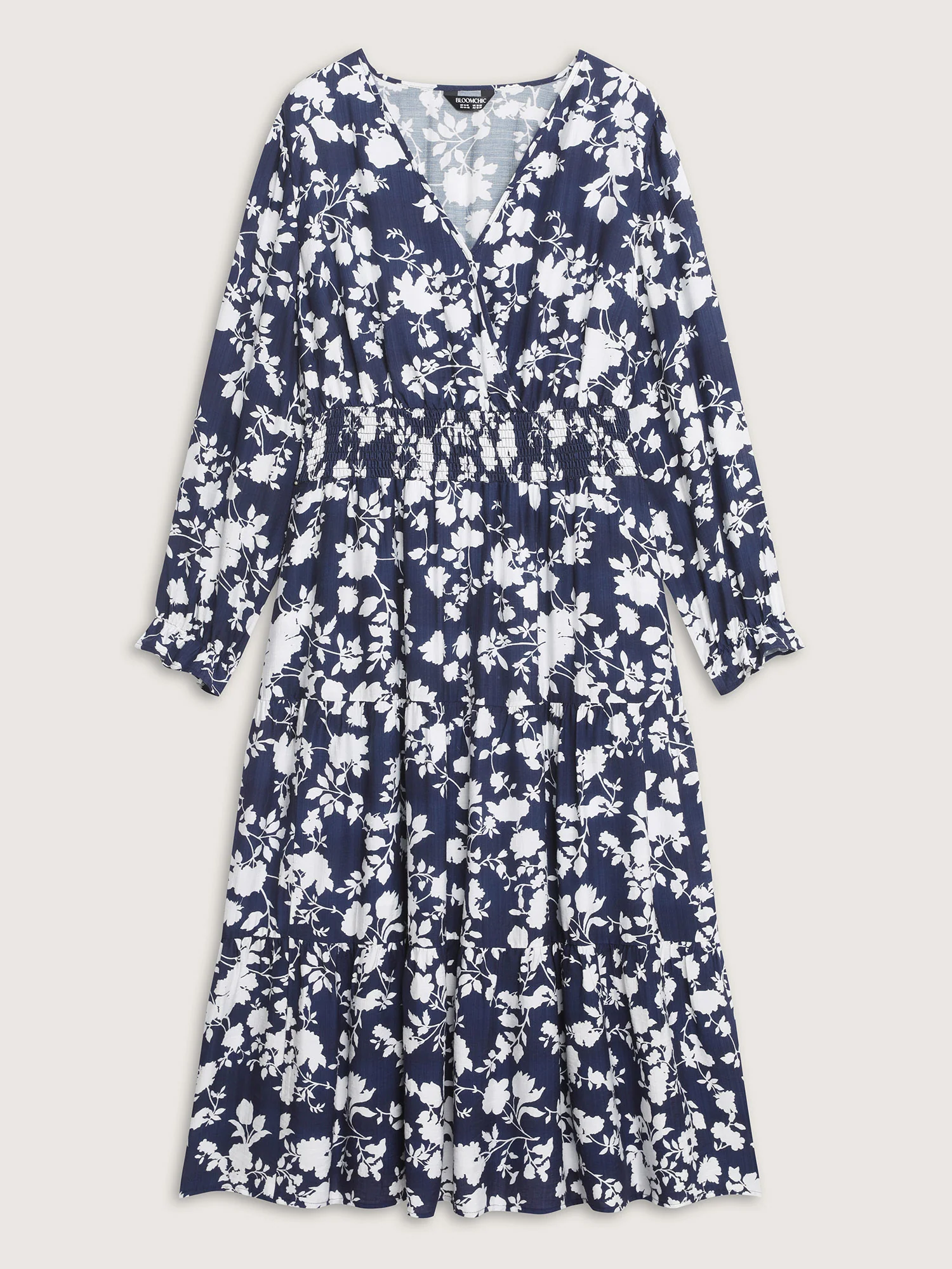 Floral Shirred Waist Pockets Maxi Dress - Image 8