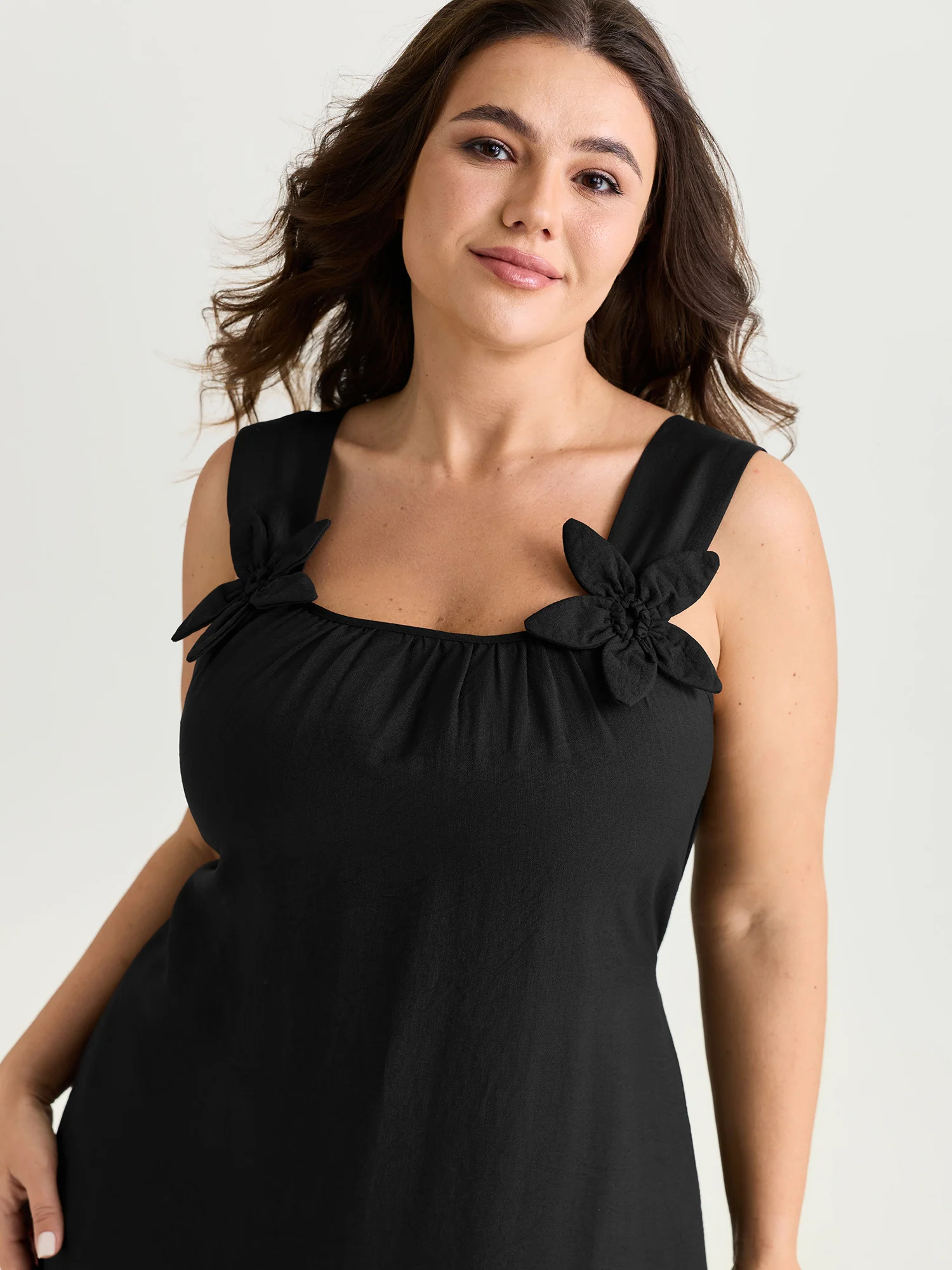 Floral Strap Pleated Flowy Maxi Dress - Image 2