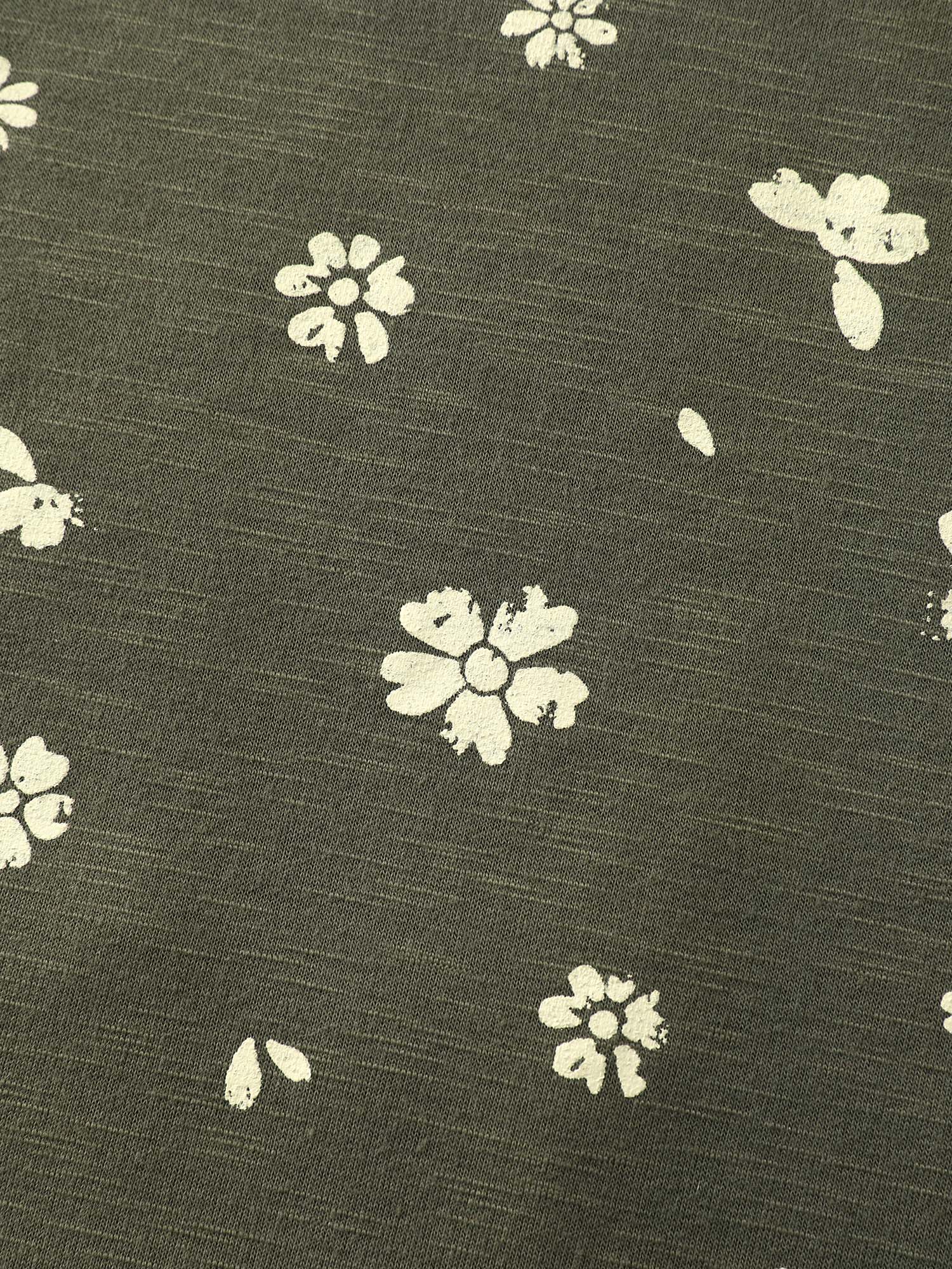 Floral Stretchy Textured Printed Sweatshirt - Image 7