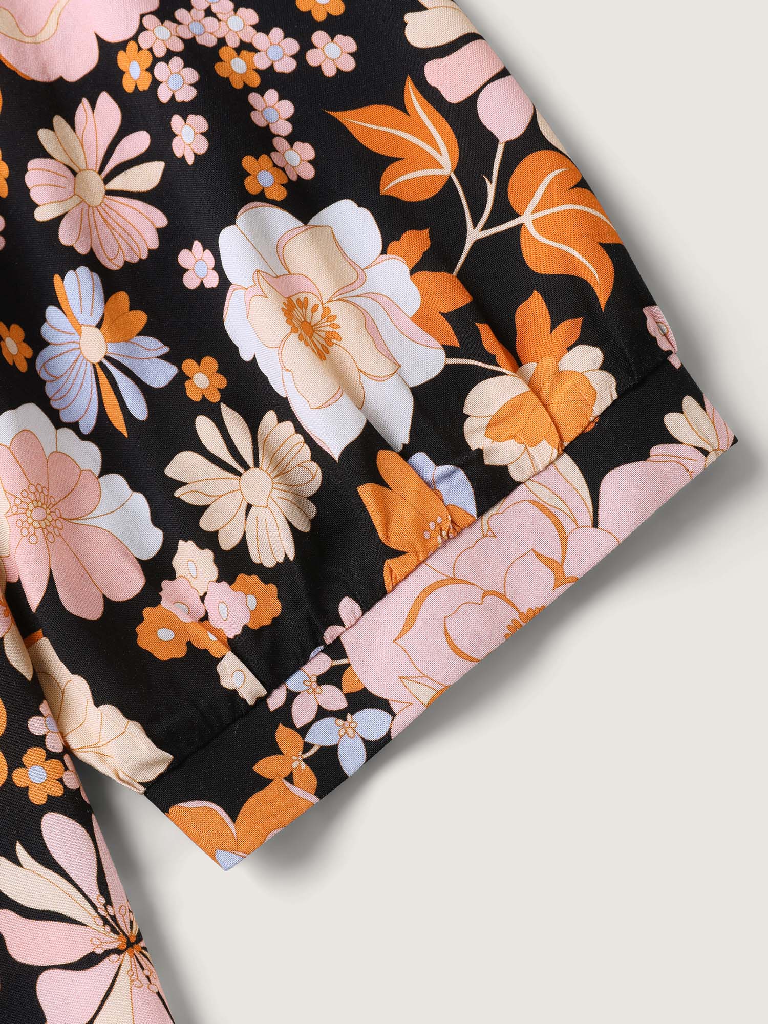 Floral Textured Button Placket Blouse - Image 6