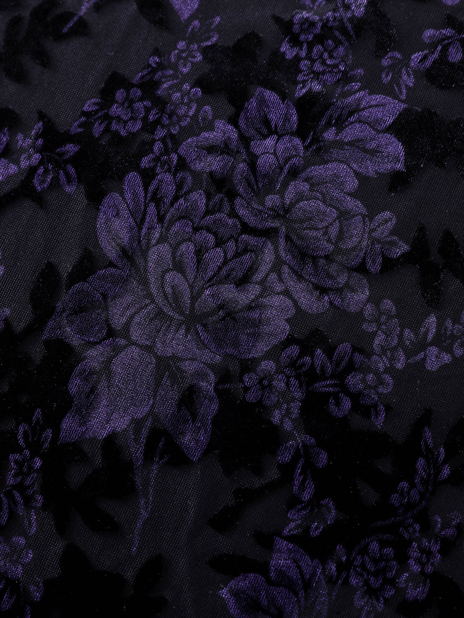 Floral Textured Flocked Bodycon Fit Dress - Image 7