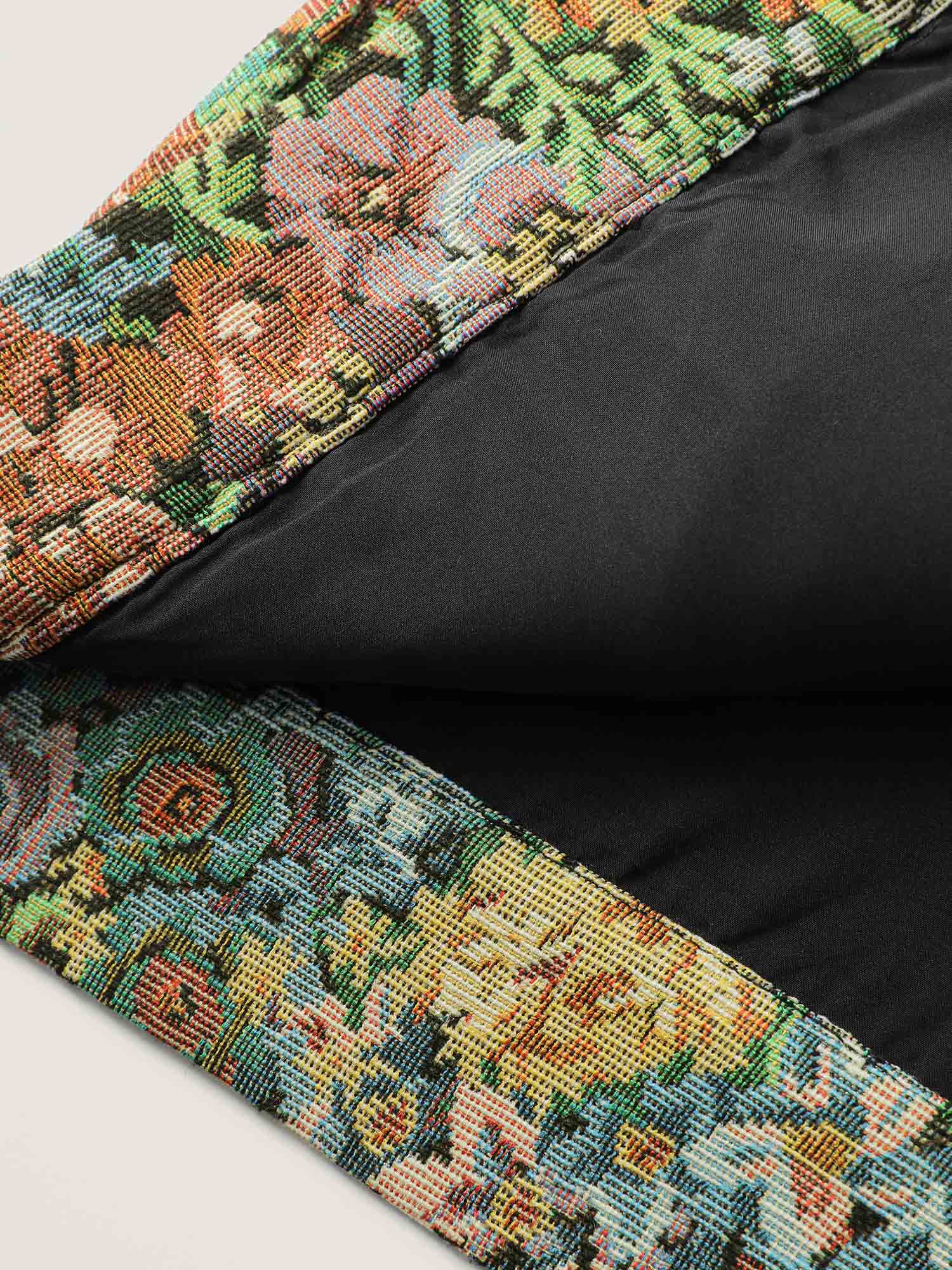 Floral Textured Lined Pockets Coat - Image 7