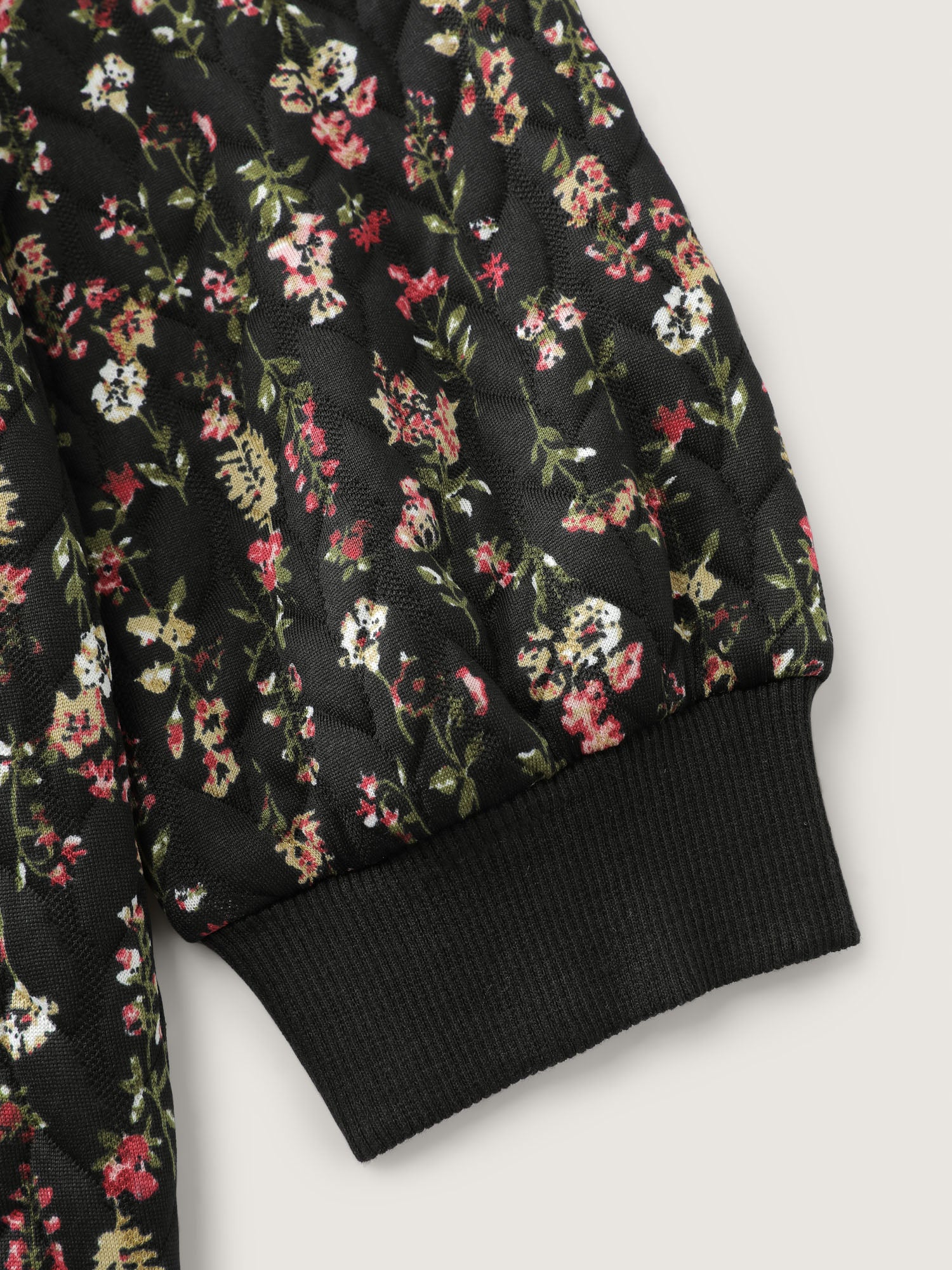 Floral Textured Round Neck Sweatshirt - Image 5