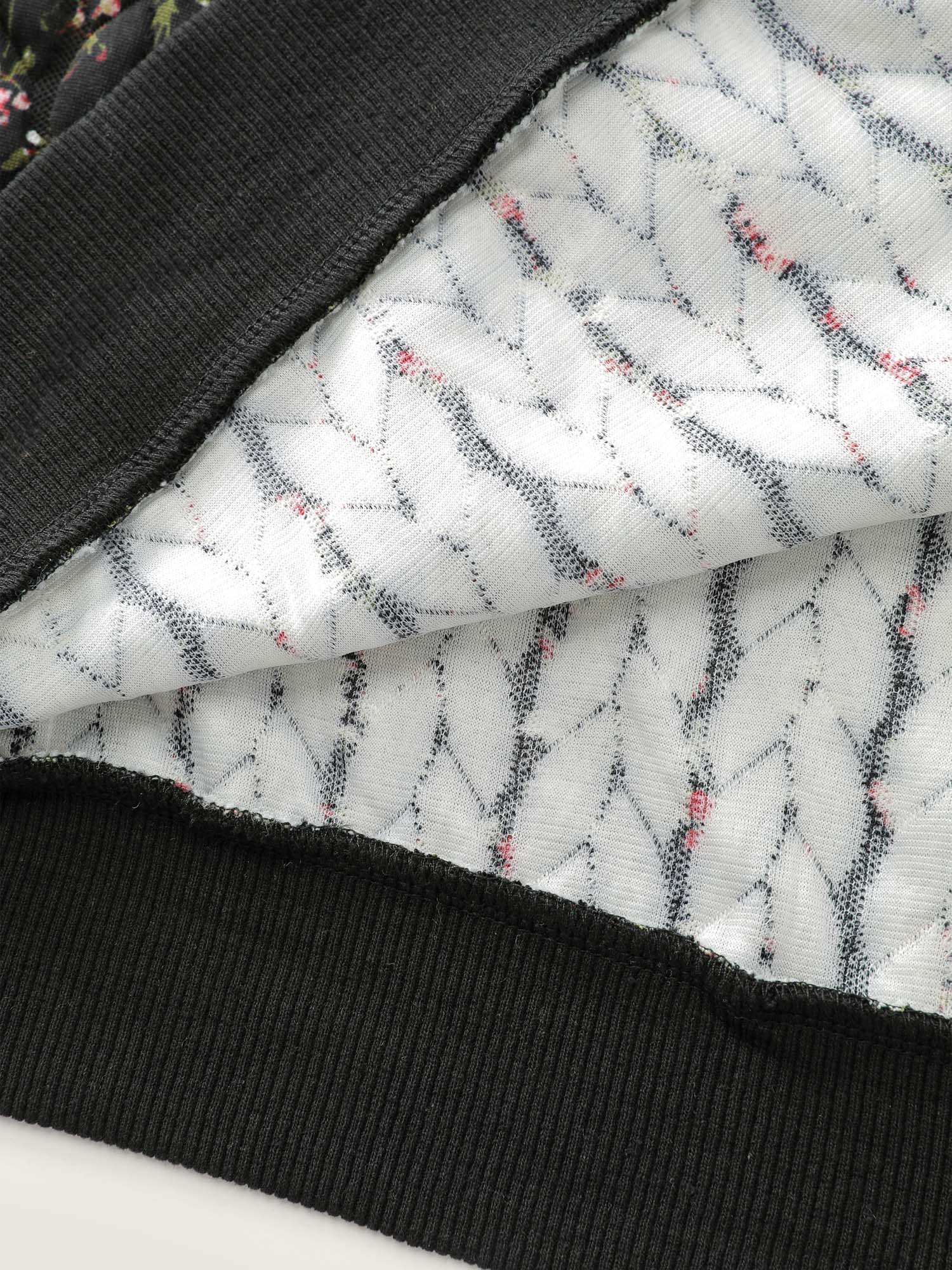 Floral Textured Round Neck Sweatshirt - Image 6