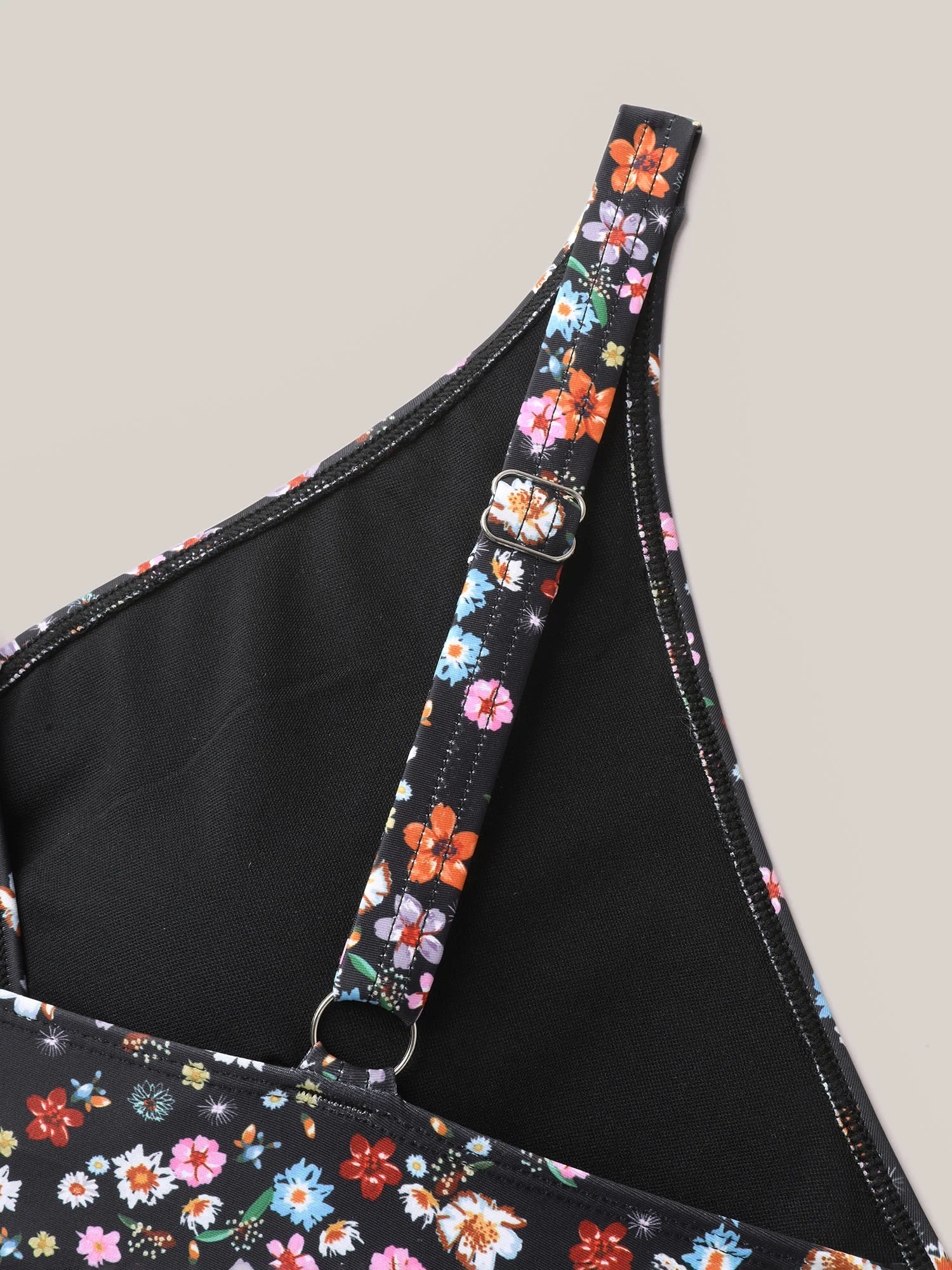 Floral Tied Waist Defining One-Piece Swimsuit - Image 7