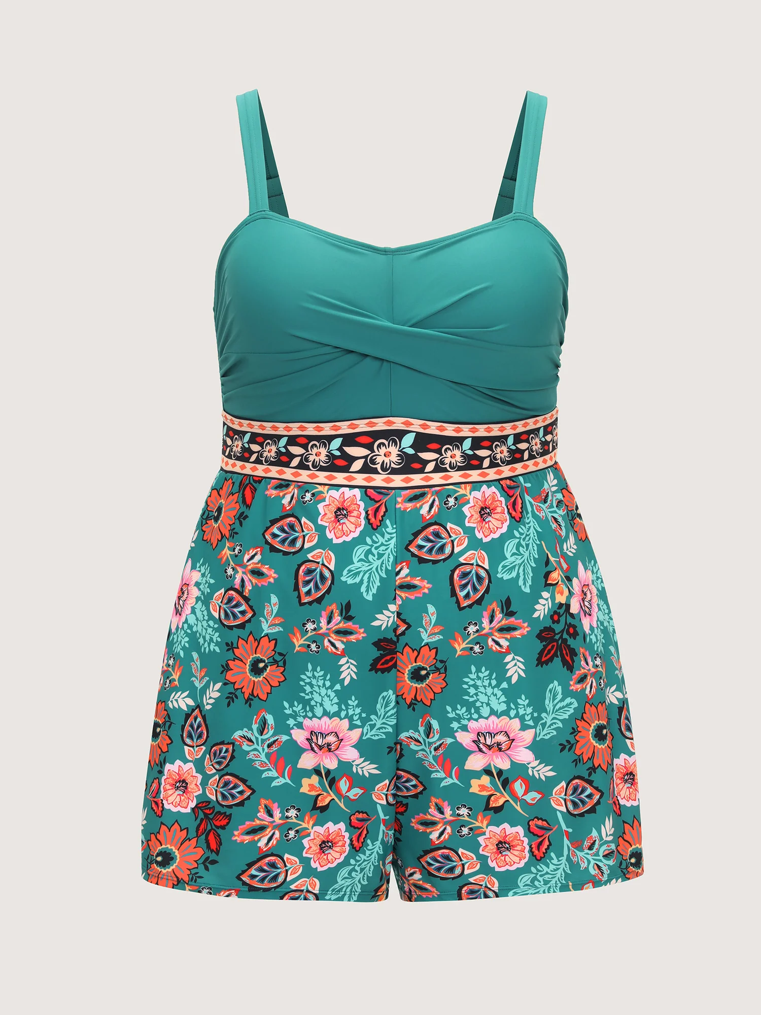 Floral Twist-Front One-Piece Swimsuit - Image 8