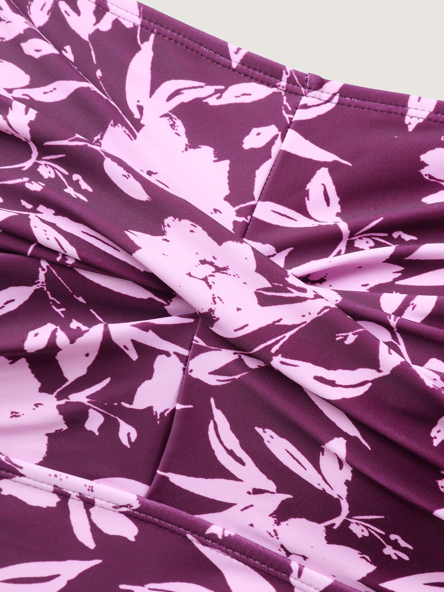 Floral Twist Ruched One-Piece Swimsuit - Image 5