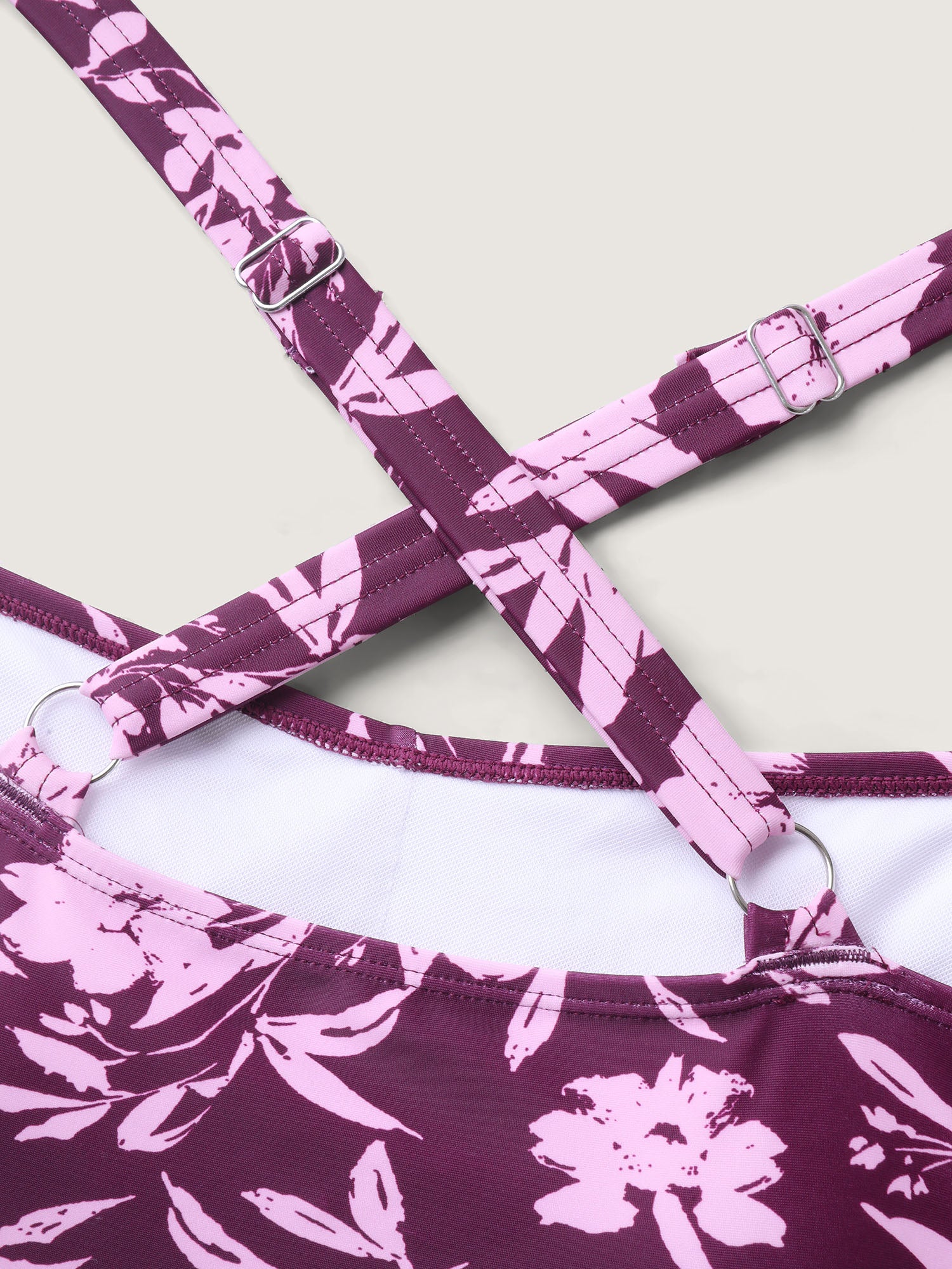 Floral Twist Ruched One-Piece Swimsuit - Image 6