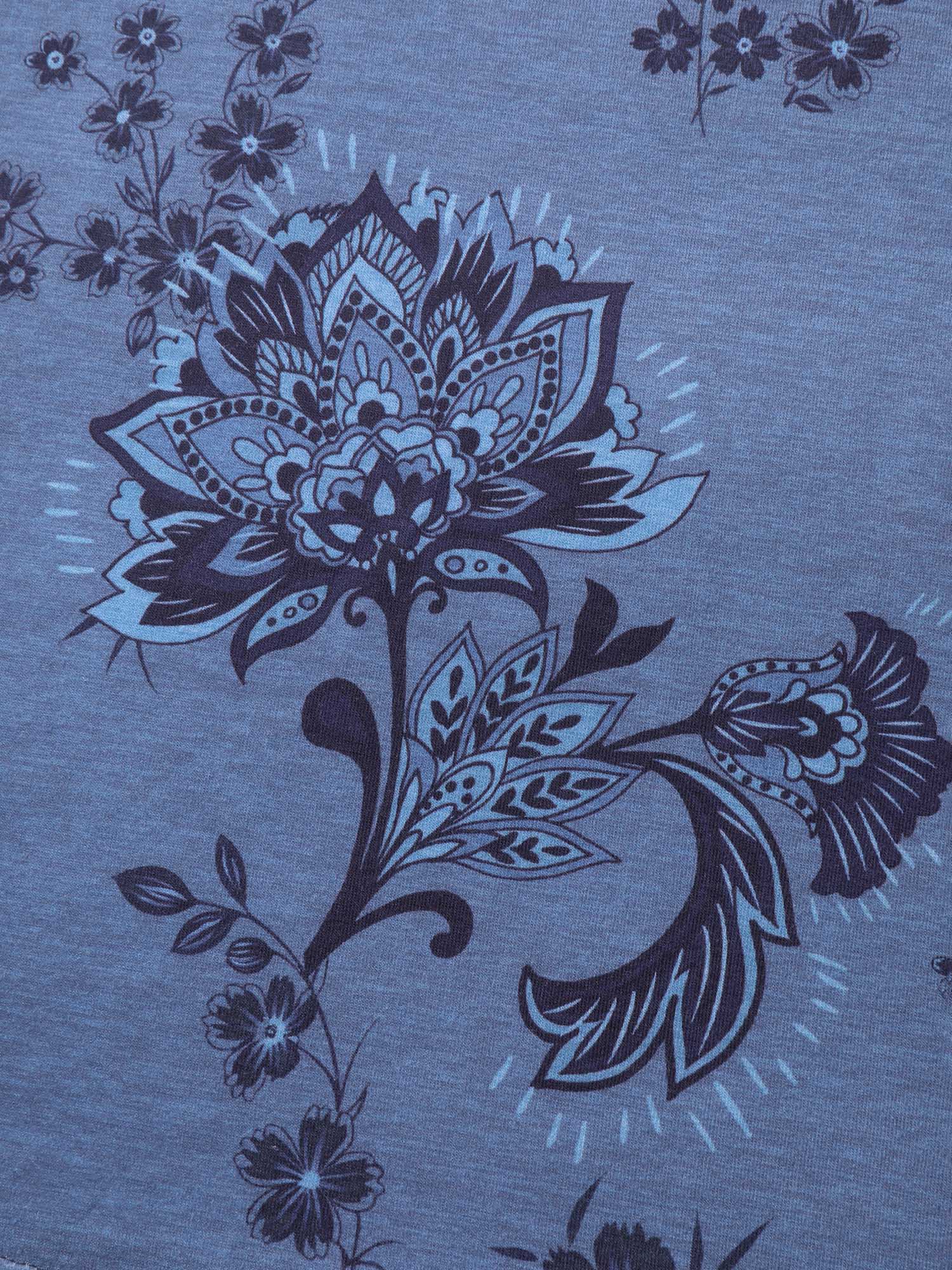 Floral V-Neck Drapey T-Shirt - Image 10
