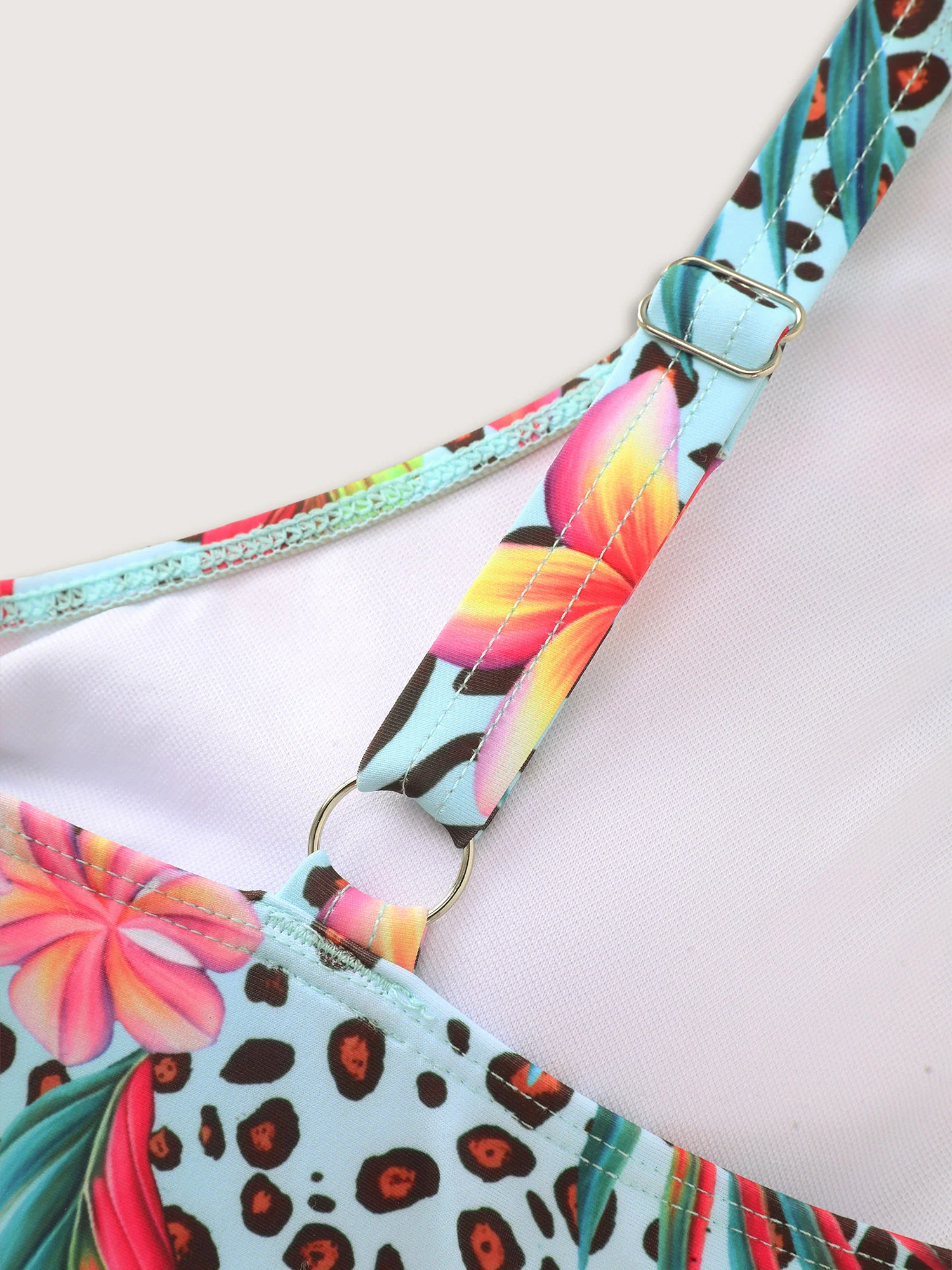 Floral Vibrance Cut-Out Bikini Top - Image 7