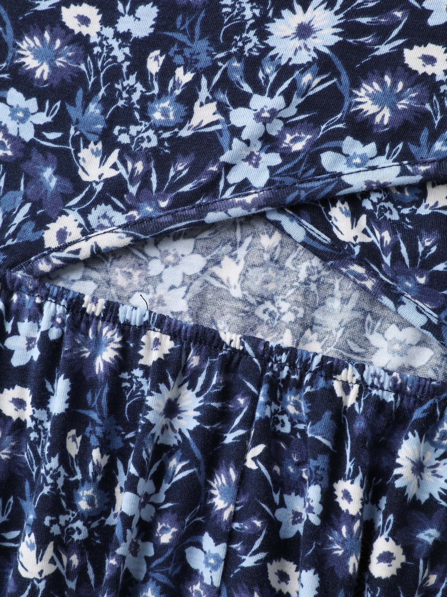 Florals Crossover Back Cut-Out Midi Dress - Image 6