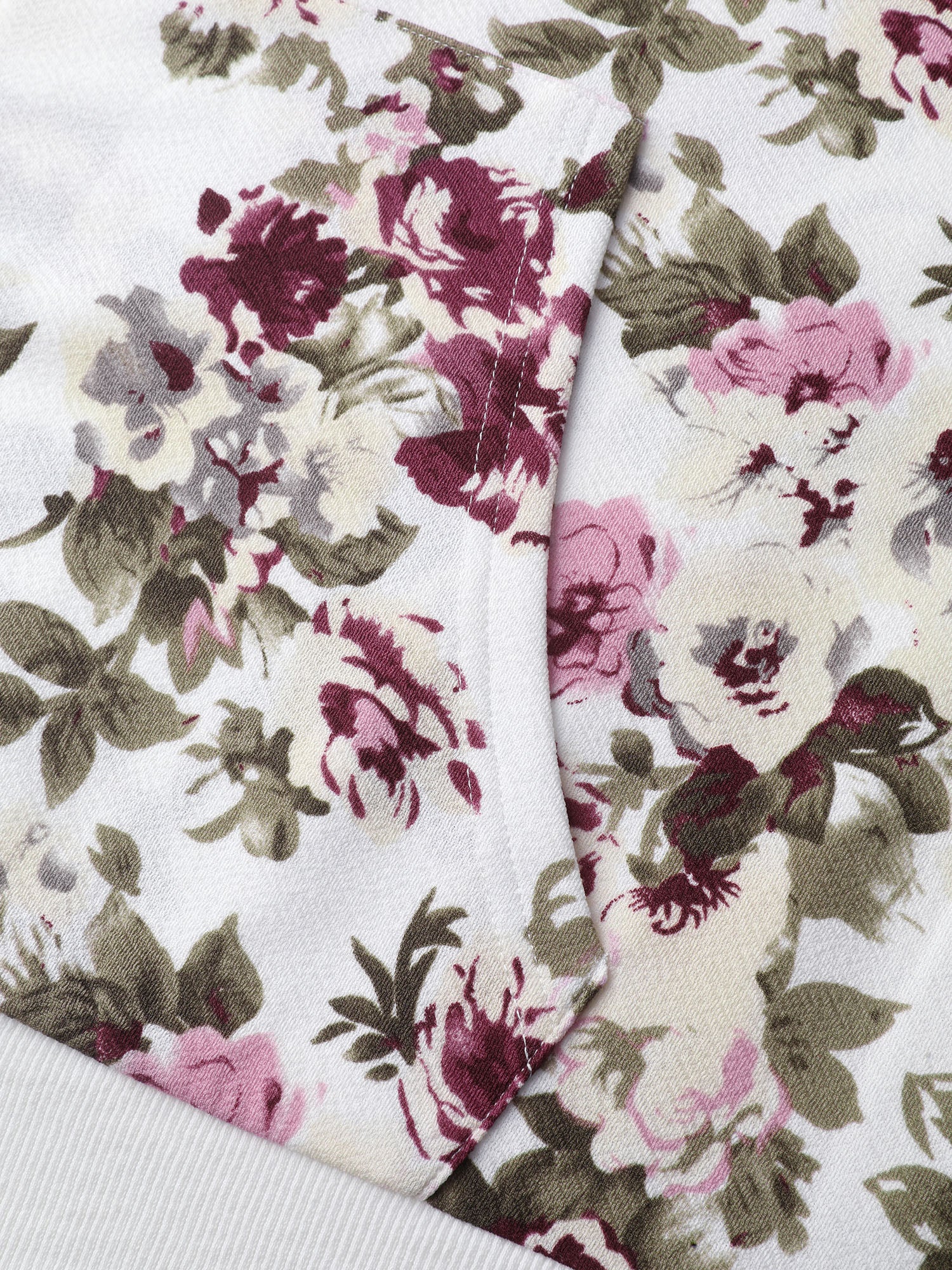 Flower Print Pockets Zipper Jacket - Image 6