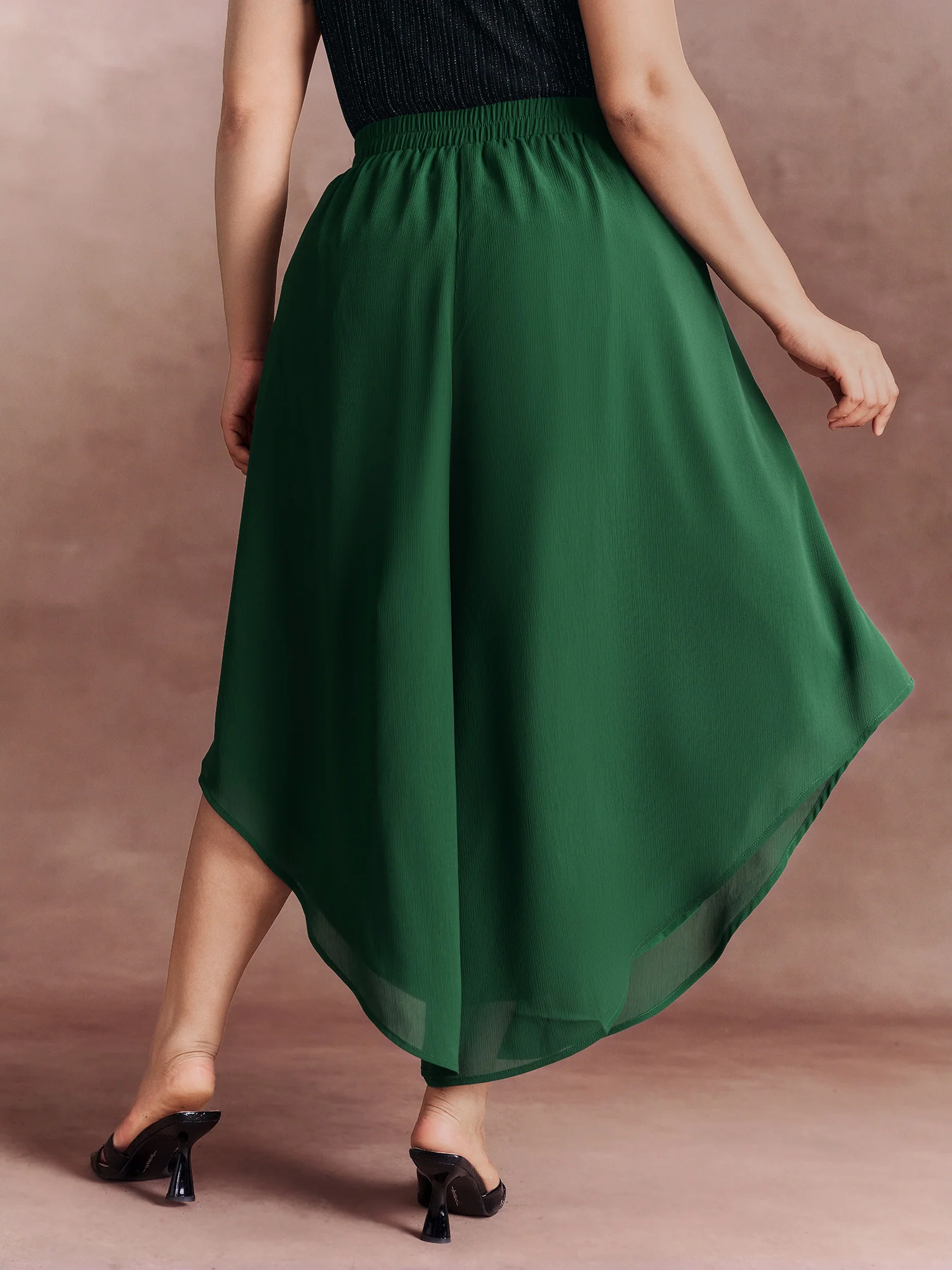 Flowy Lined Wide-Leg Pants - Image 5