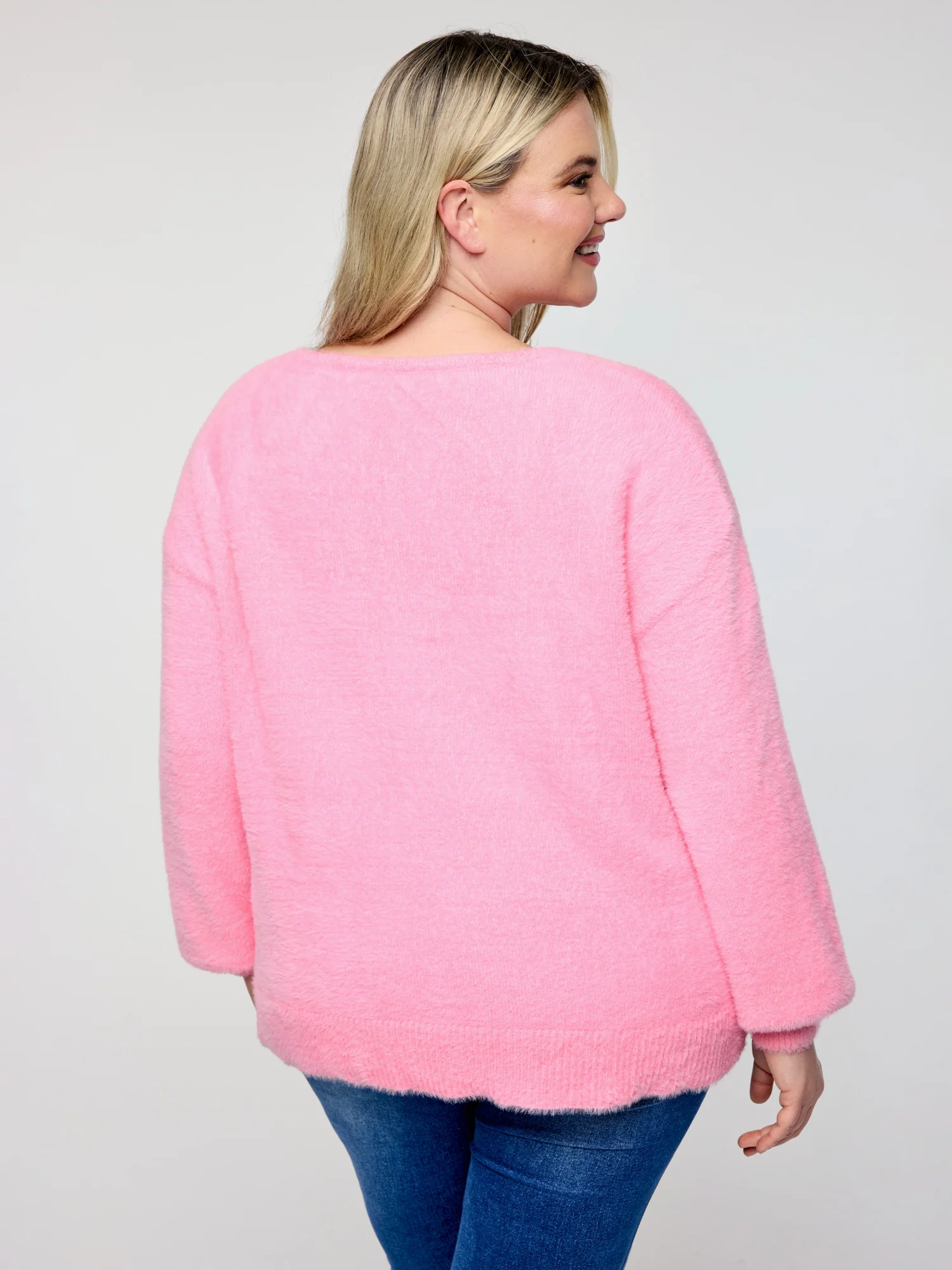 Fluffy Ribbon Bowtie Knit Cardigan - Image 4