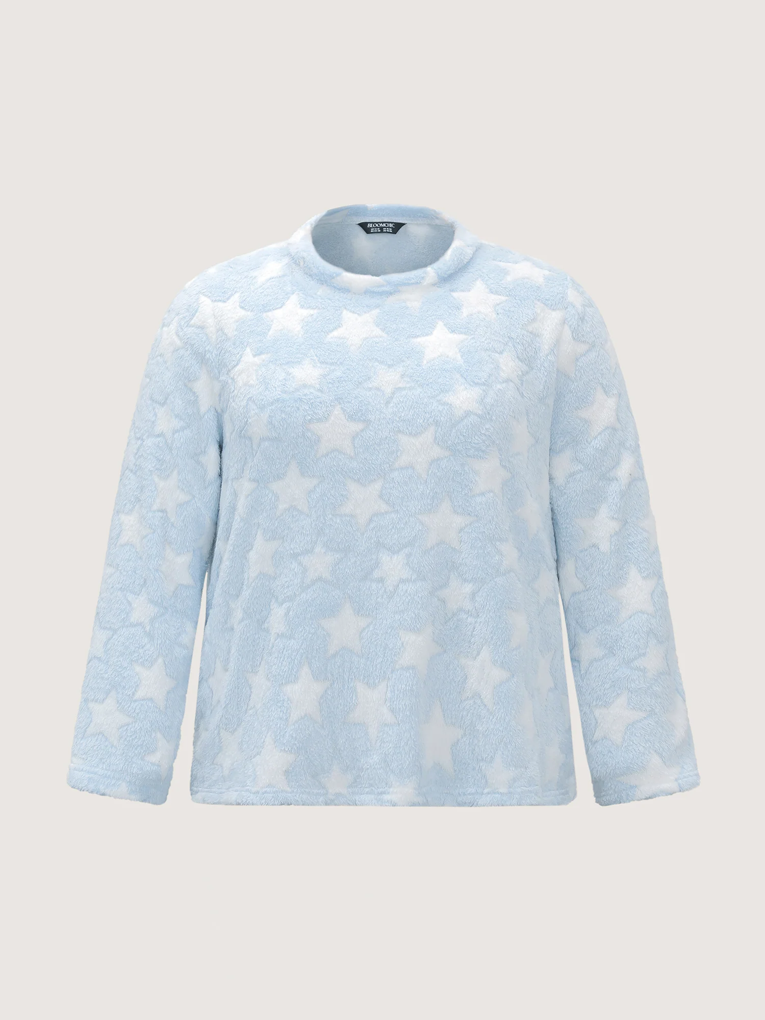 Fluffy Star Print Pockets Loungewear Set - Image 11