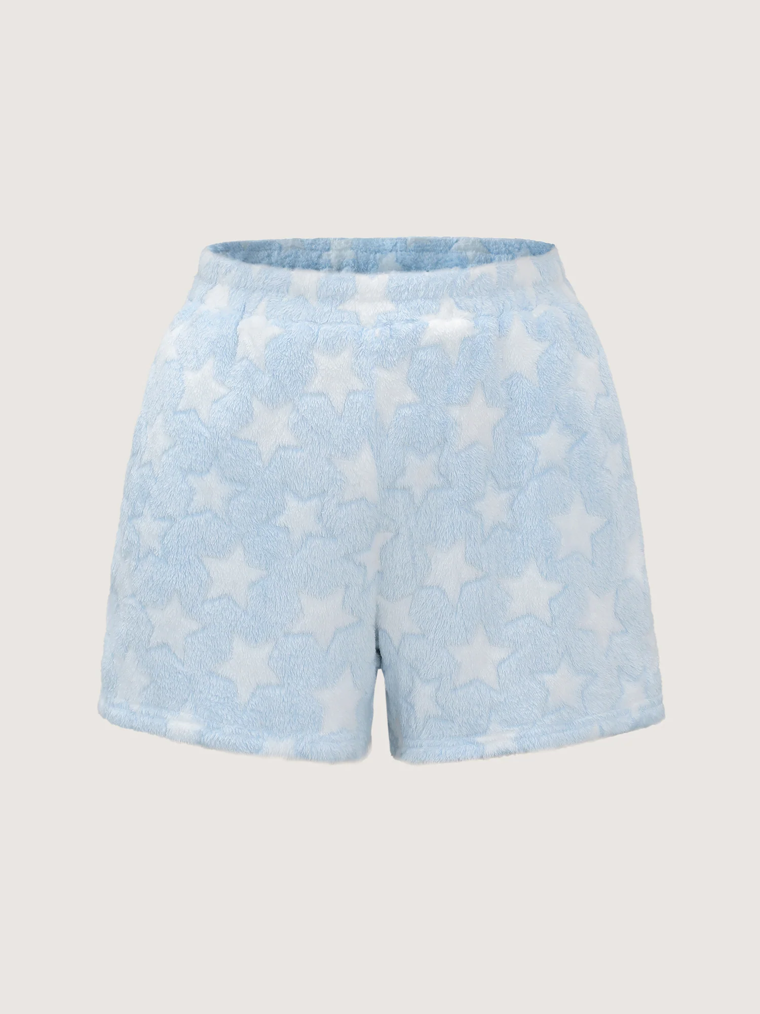 Fluffy Star Print Pockets Loungewear Set - Image 12