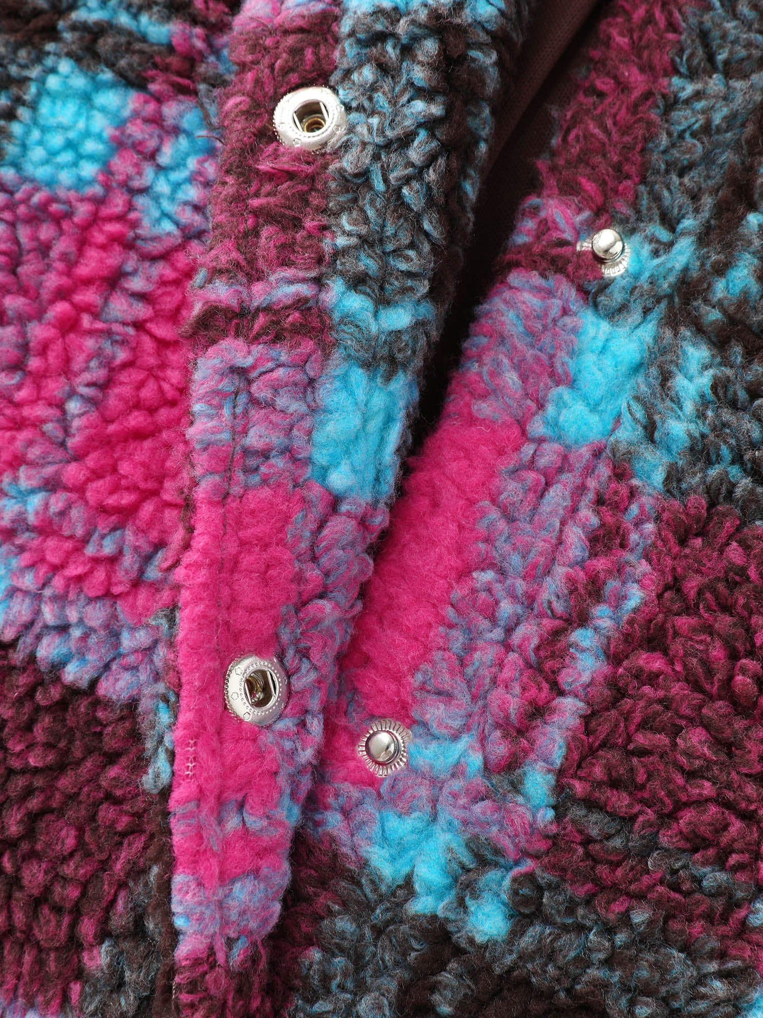 Fluffy Texture Plaid Button-Front Coat - Image 6