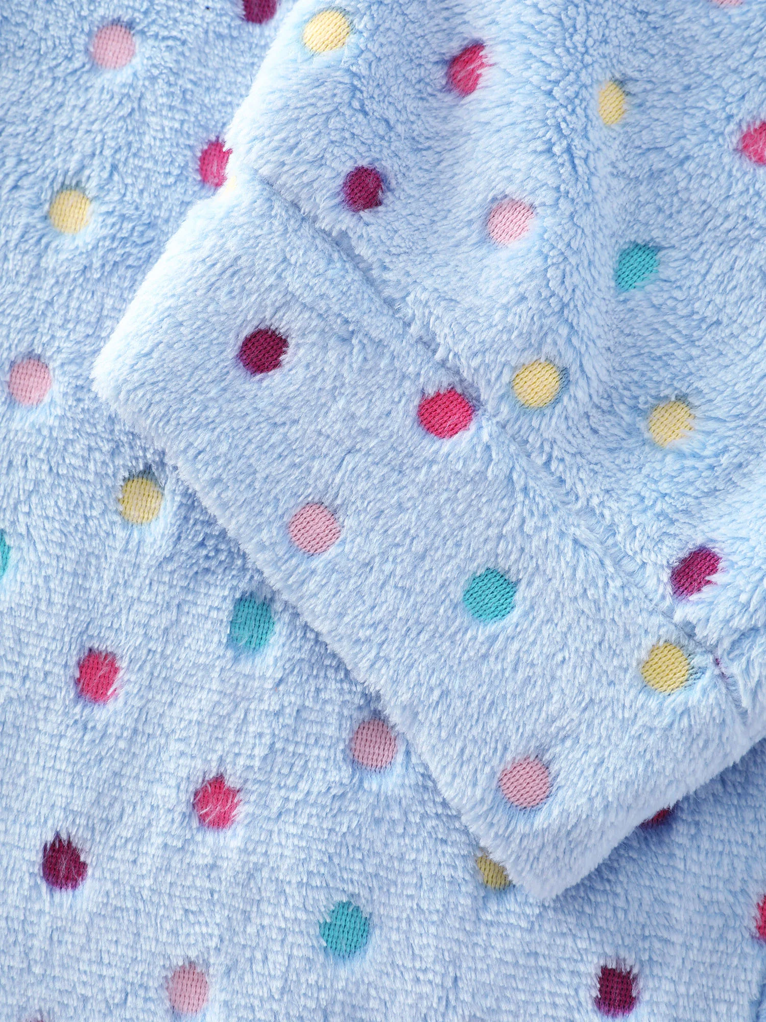 Fluffy Textured Polka Dots Lounge Bottoms - Image 6