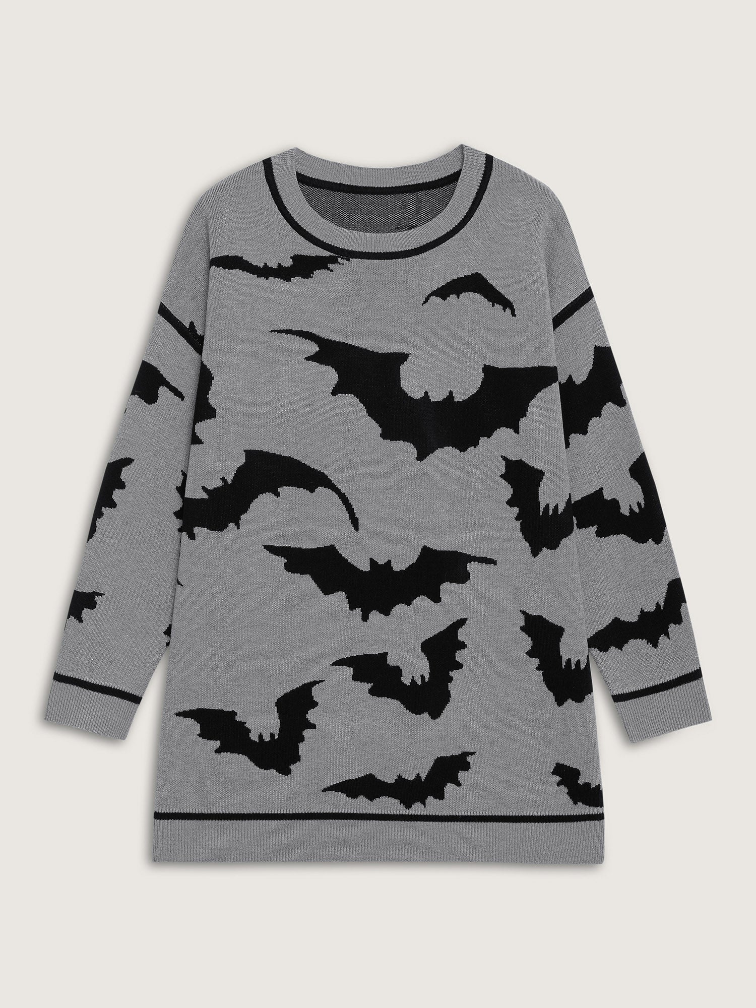 Flying Bats Pattern Crew Neck Pullover - Image 7