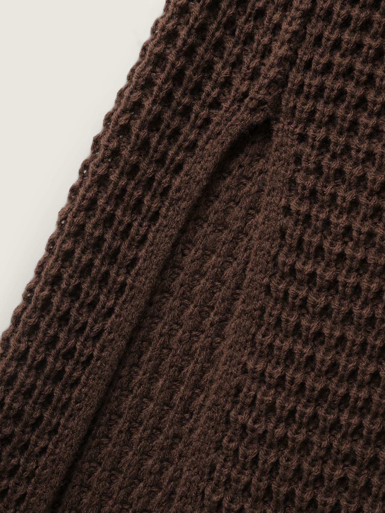 Folded Collar Pockets Slit Knit Cardigan - Image 6