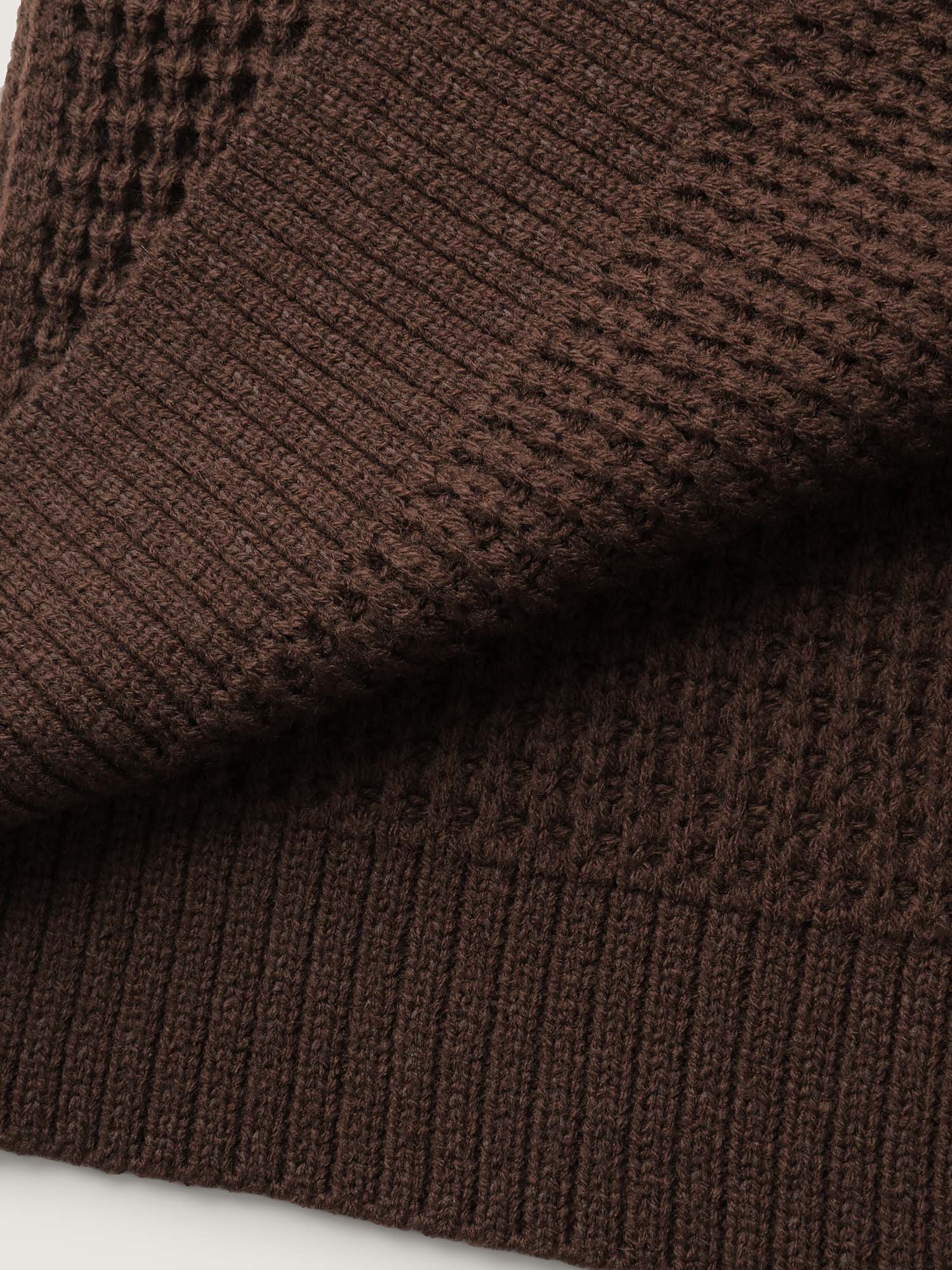 Folded Collar Pockets Slit Knit Cardigan - Image 7