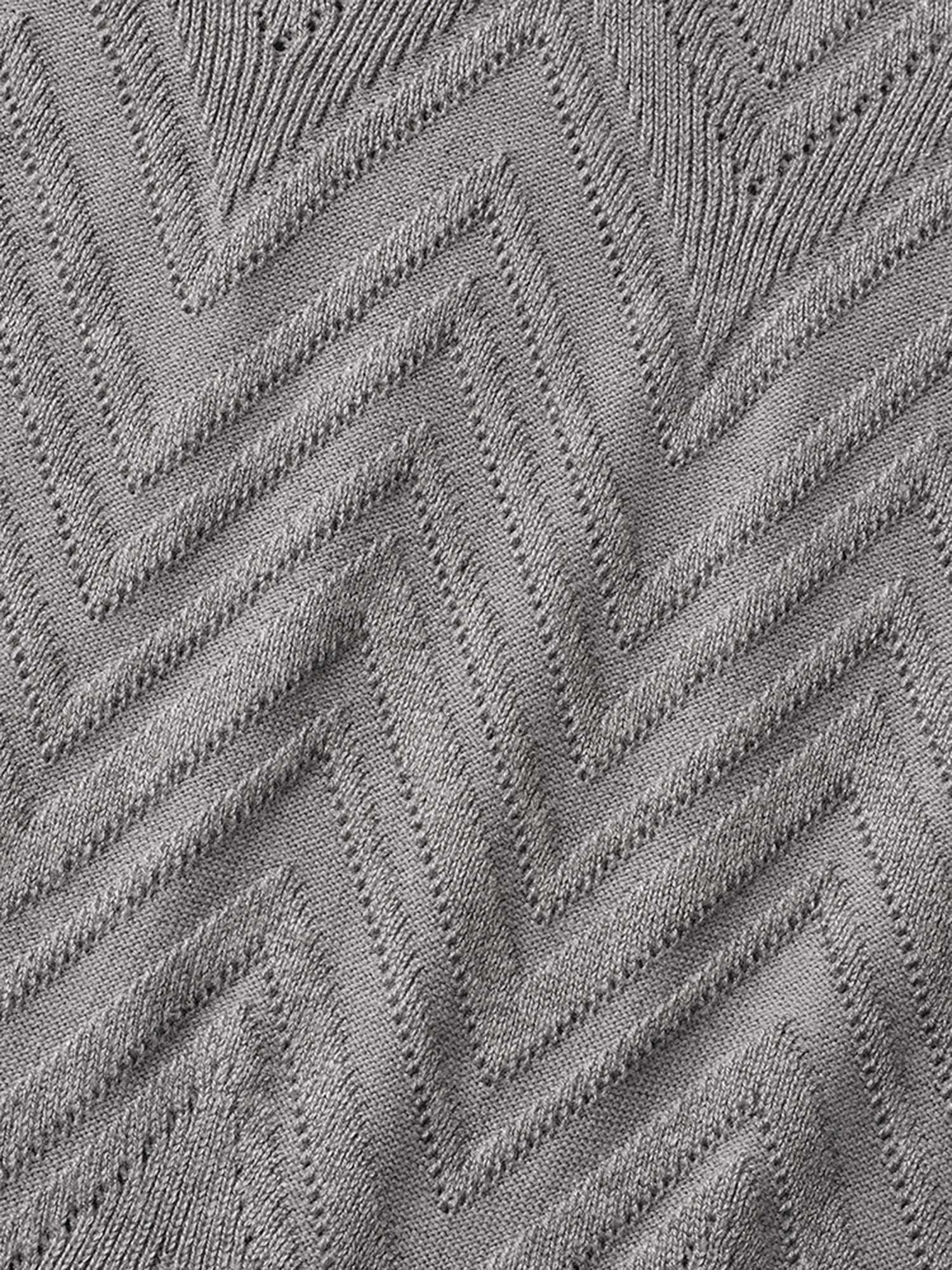 Folded Hem Textured Open-Front Cardigan - Image 5