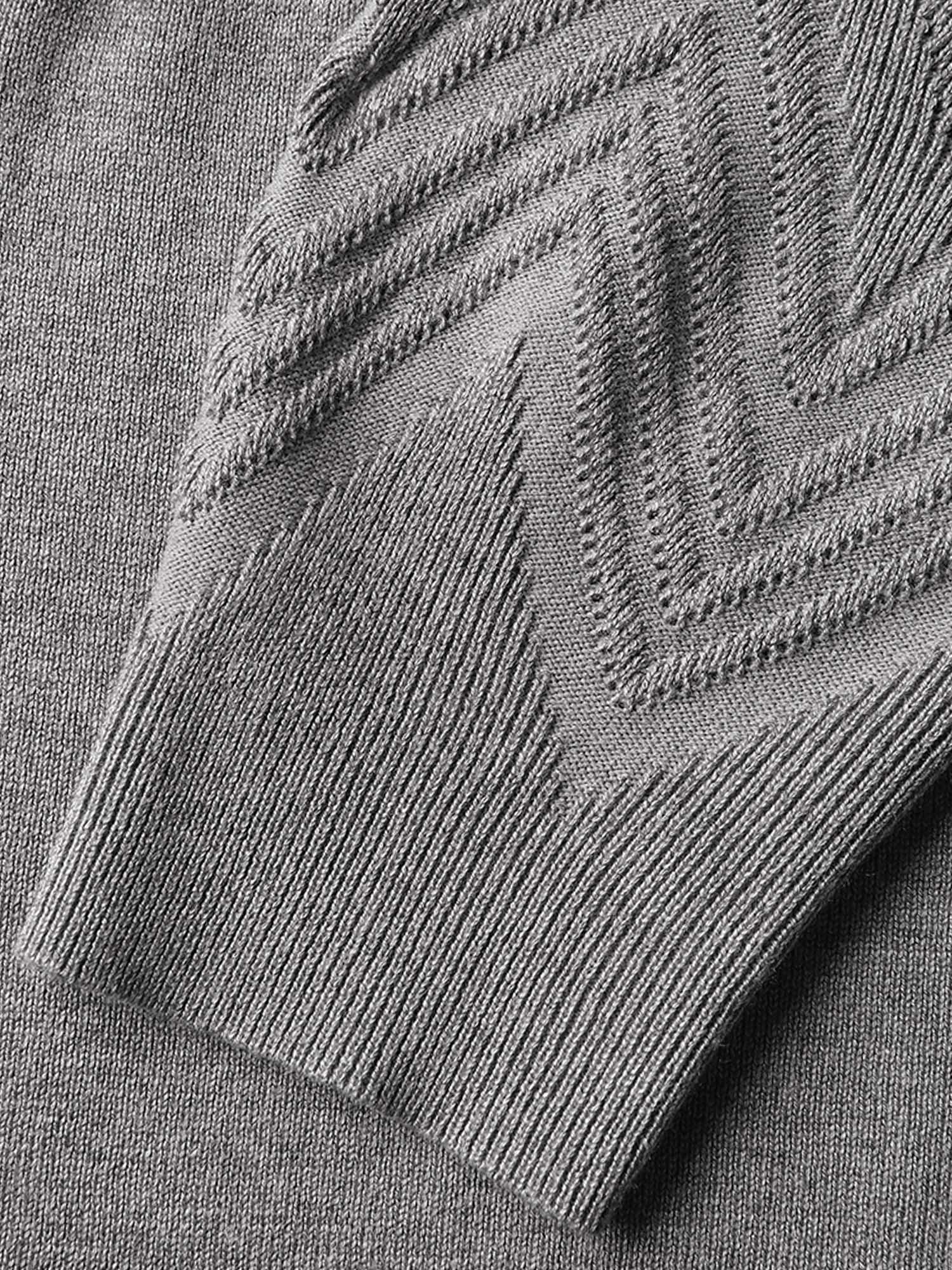 Folded Hem Textured Open-Front Cardigan - Image 6
