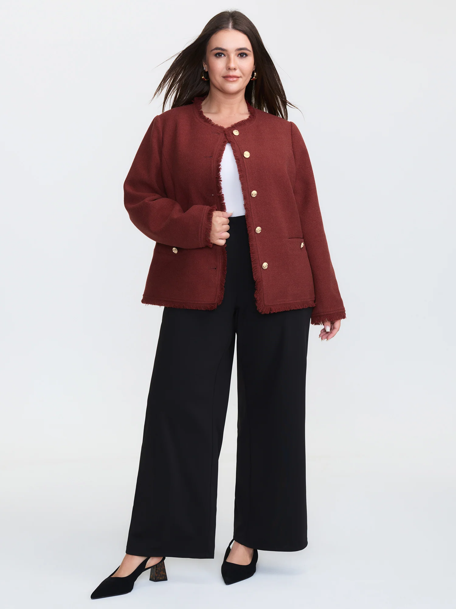 Frayed Edges Button-Down Jacket - Image 2