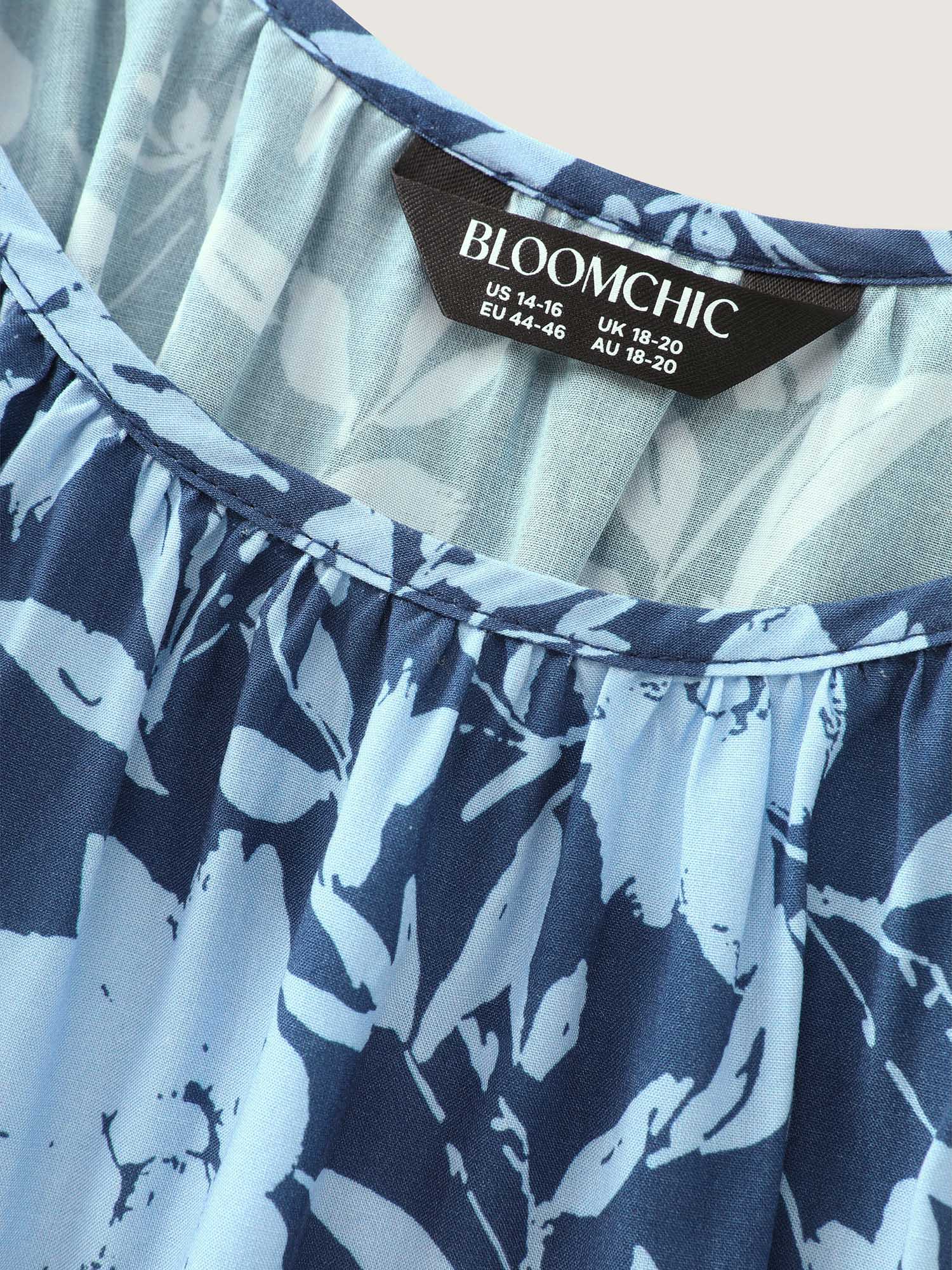 Fresh Floral Pleated Tank Top - Image 5