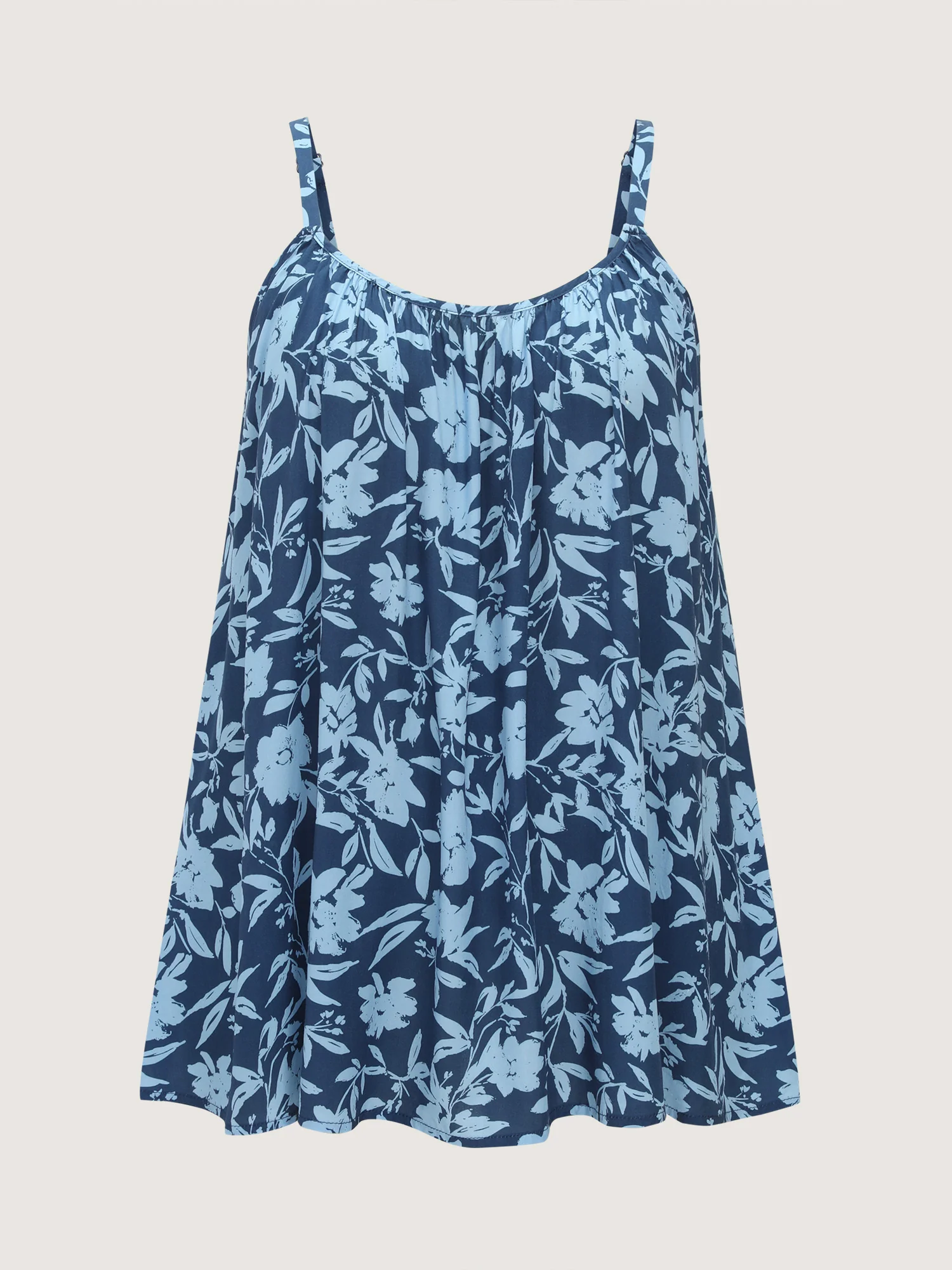Fresh Floral Pleated Tank Top - Image 7