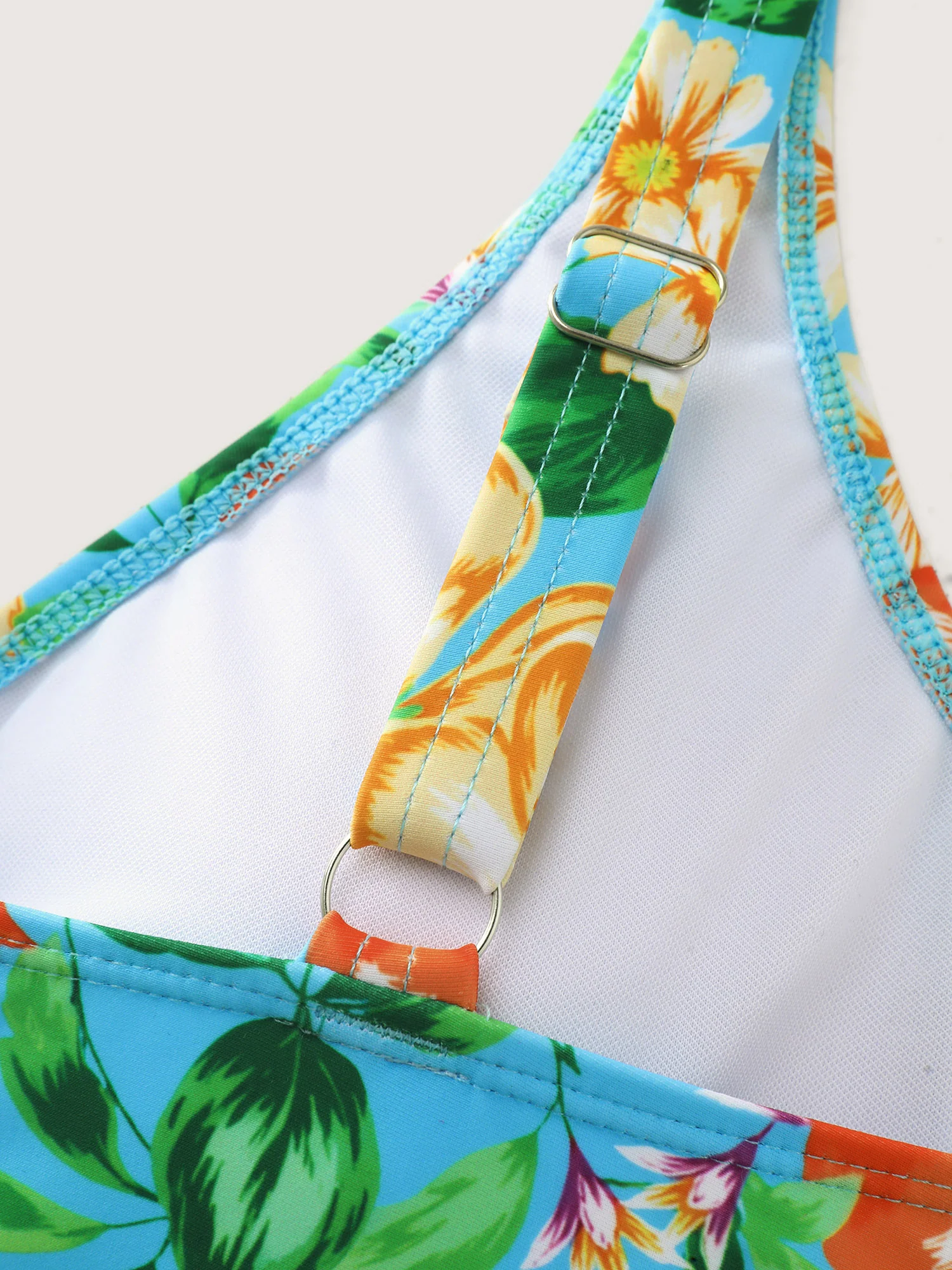 Fresh Fruit Print Embroidered Edge One-Piece Swimsuit - Image 5