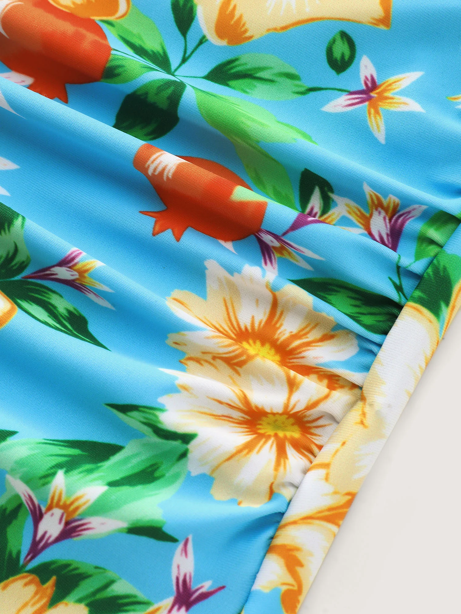 Fresh Fruit Print Embroidered Edge One-Piece Swimsuit - Image 6