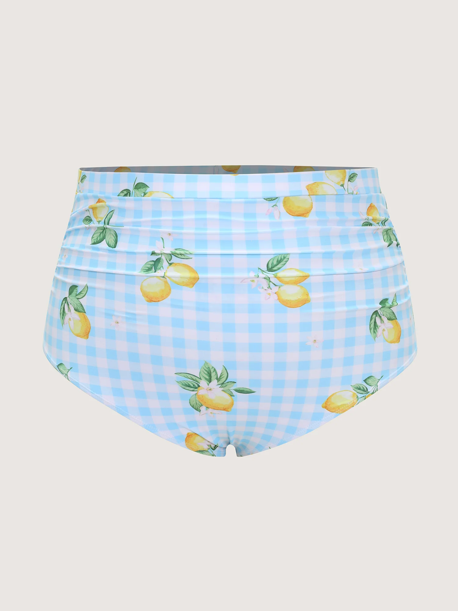Fresh Lemon Print High Waisted Swim Bottoms - Image 5