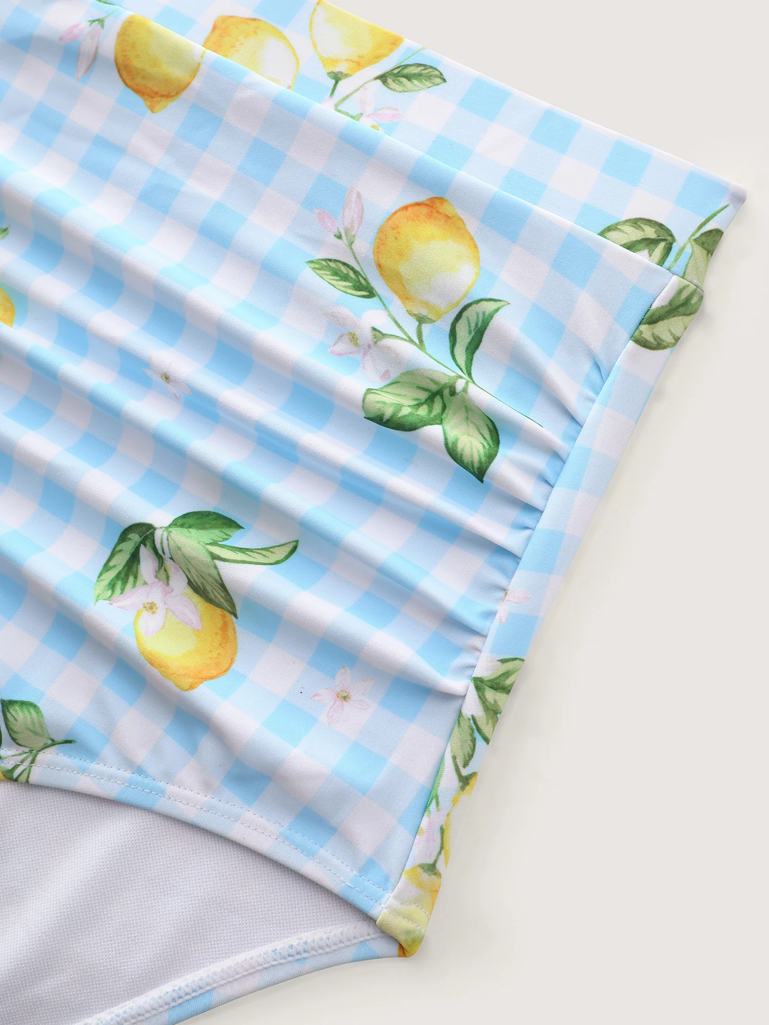 Fresh Lemon Print High Waisted Swim Bottoms - Image 6