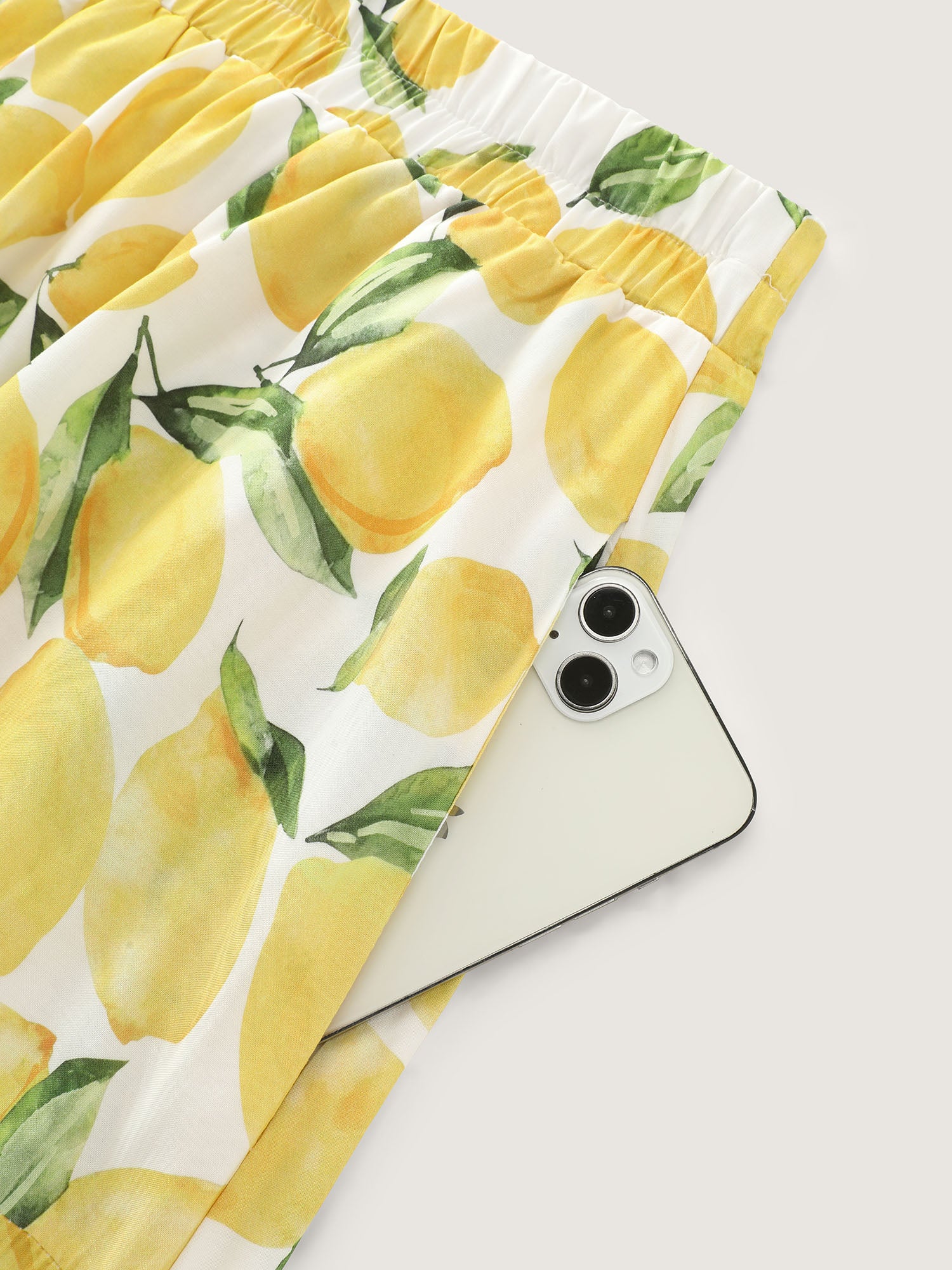Fresh Lemon Print Maxi Skirt - Image 6