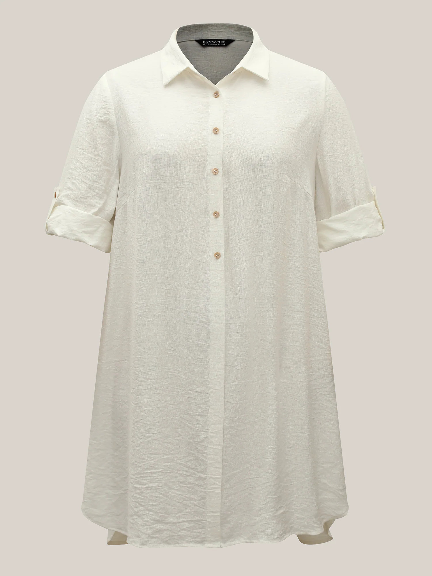Front-Open Long Basic Blouse - Image 7