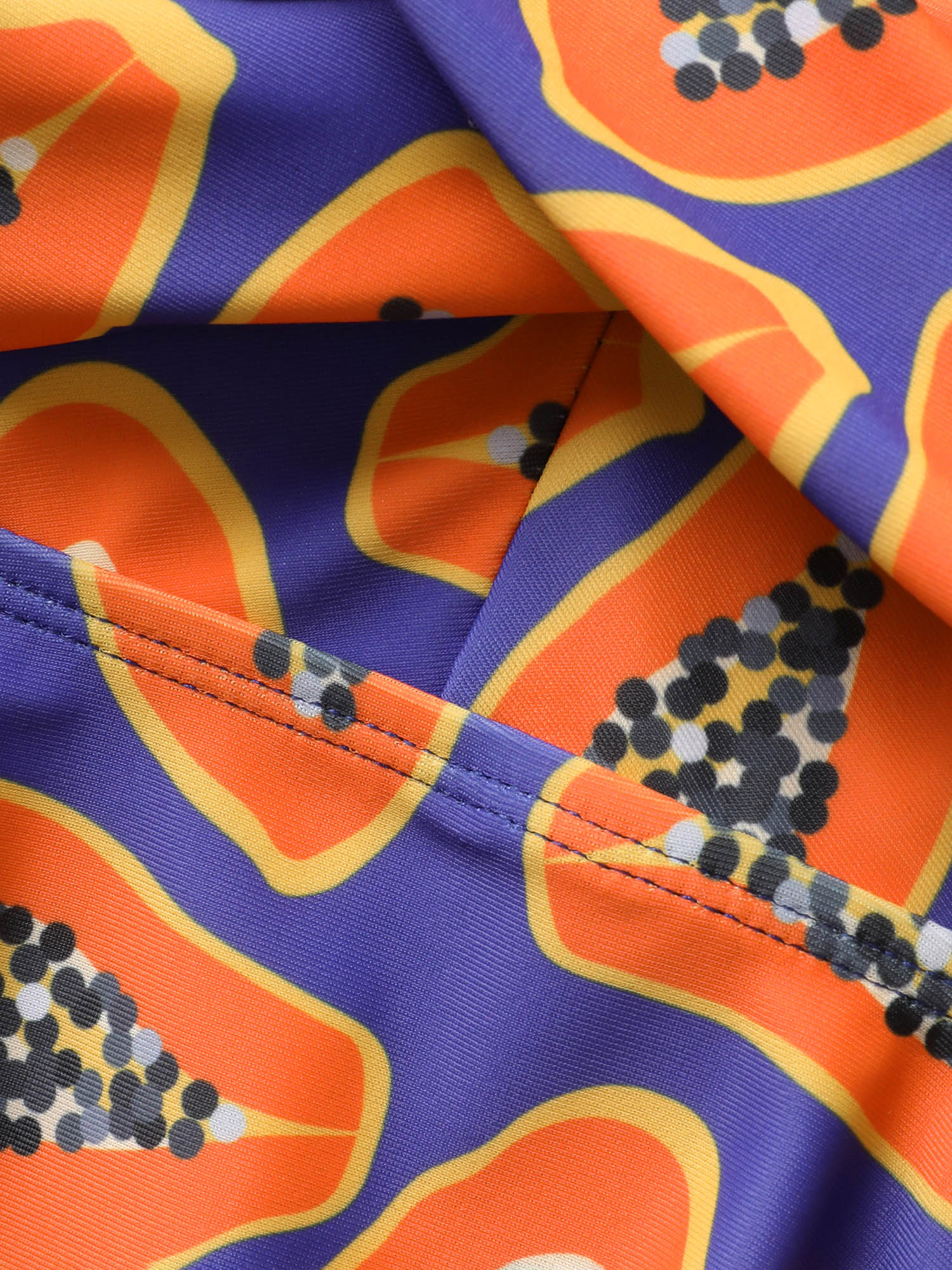 Fruit & Vegetable Print Crossover Cami Swim Dress - Image 6